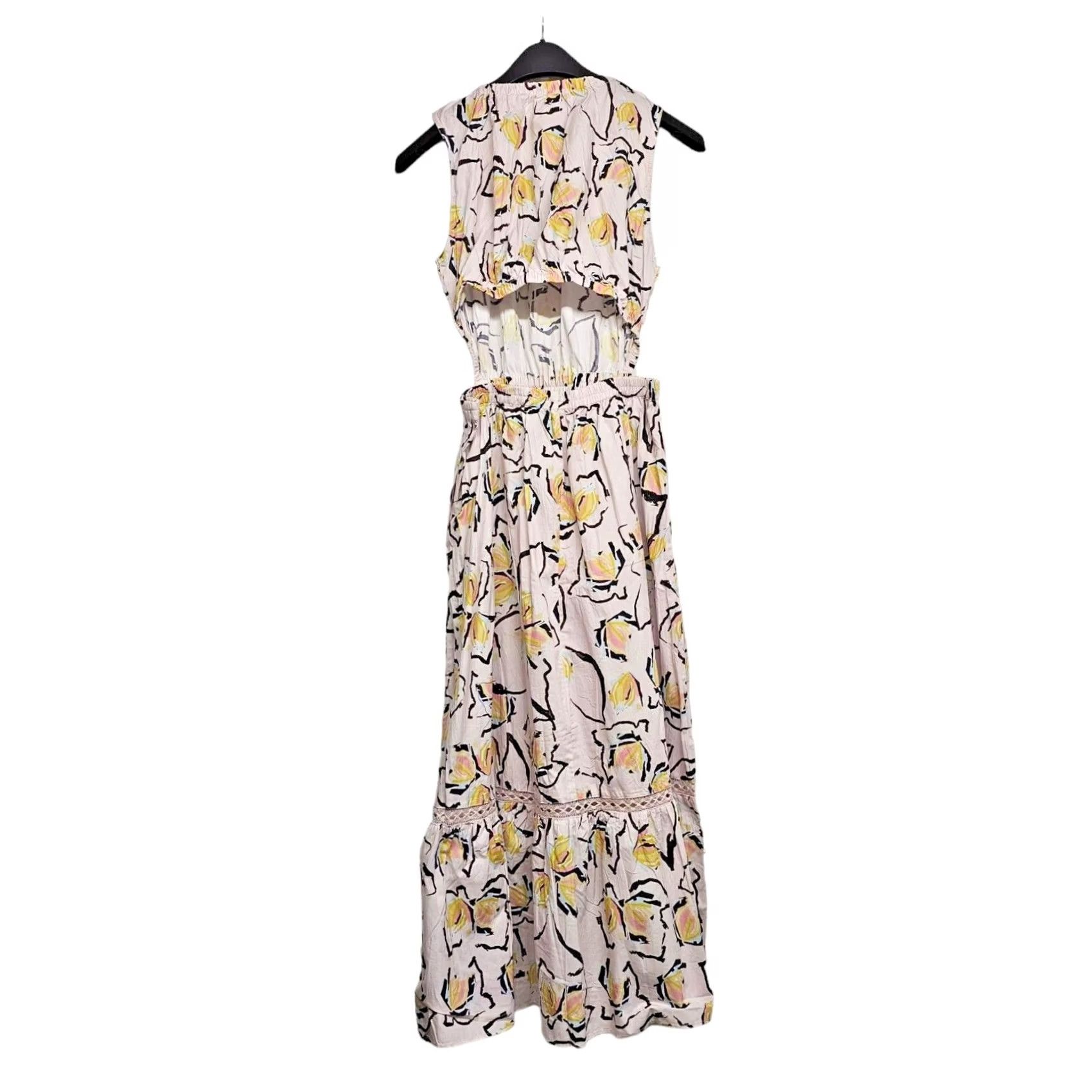 Velvet Velvet by Graham & Spencer Womens Dress Medium Kamilla Cut Out Midi Lilypad Floral Sleeveless Round Neck Size M / US 6-8 / IT 42-44 - 3 Thumbnail
