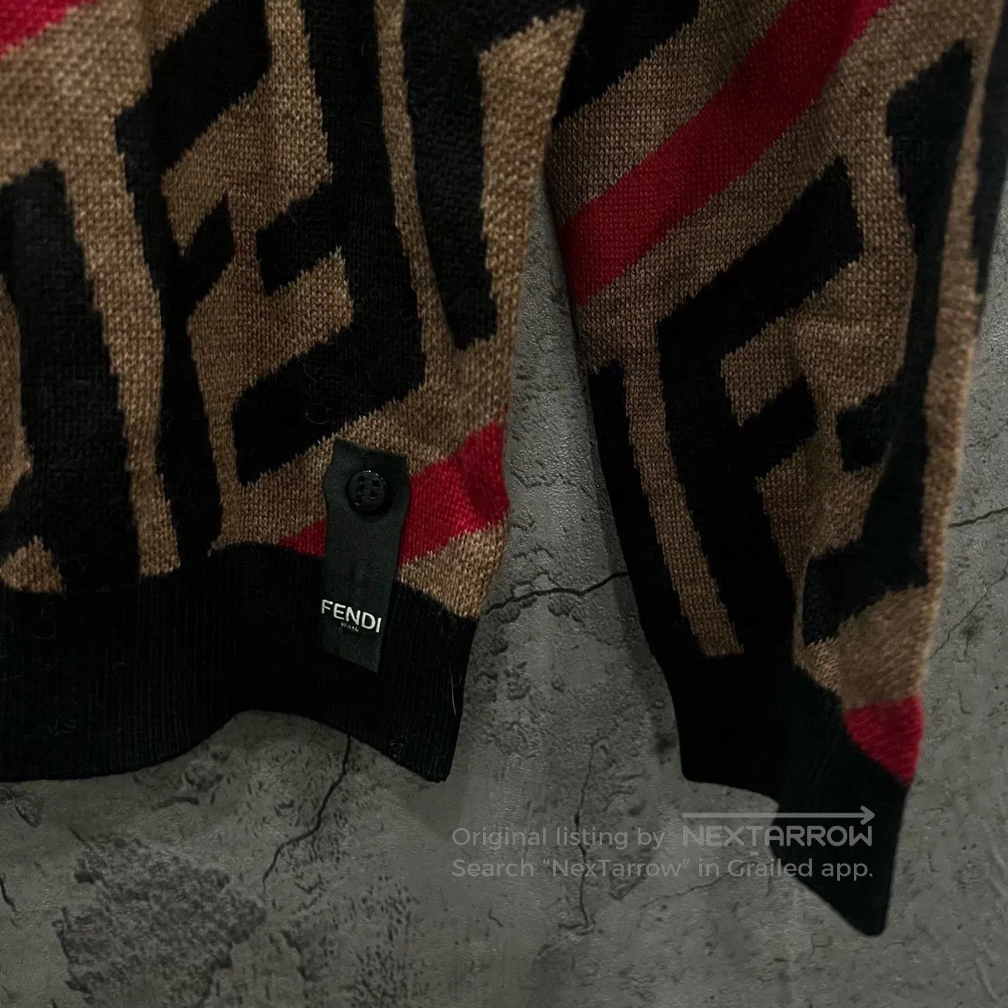Fendi FENDI Full Print Baguette Logo Knit Sweater| Size US S / EU 44-46 / 1 - 4 Thumbnail