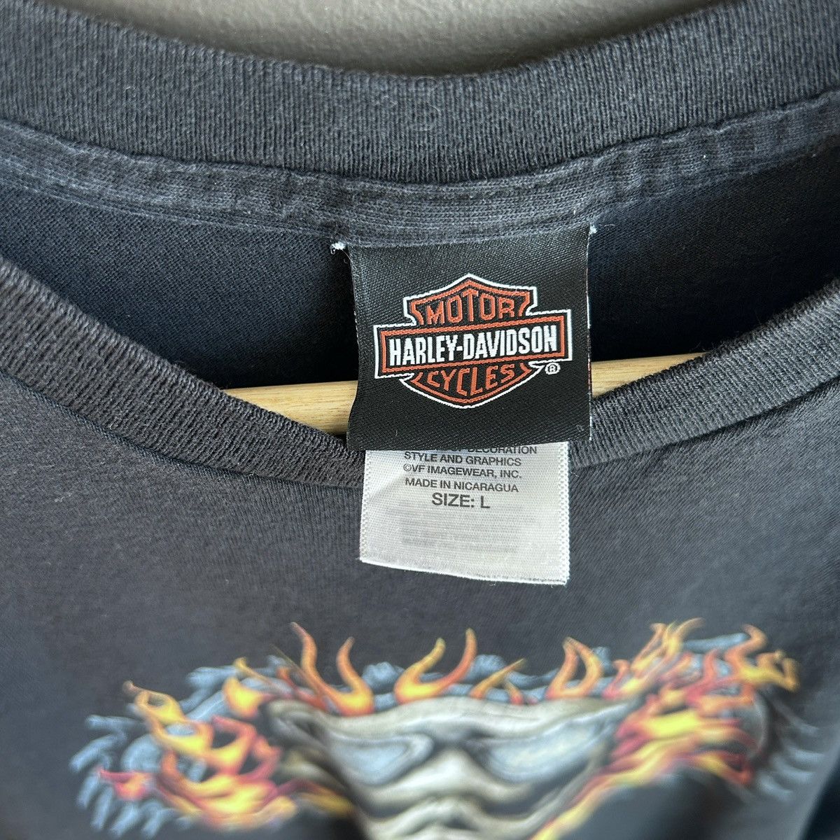 Harley Davidson Harley Davidson Skull Fire Tee Size US L / EU 52-54 / 3 - 6 Thumbnail