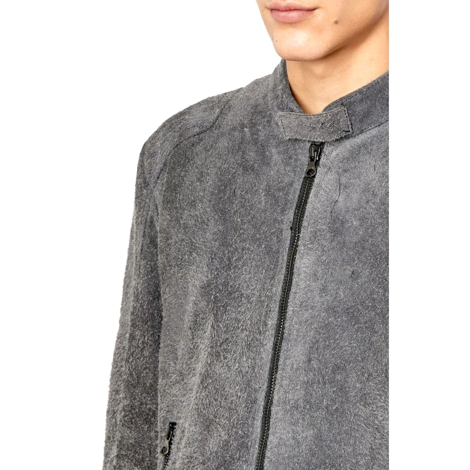 Diesel Diesel Suede Bike Jacket Cowhide Leather Made in Italy Size 50 Gray Men's Jacket, Biker Style, 50 (M/L) - NEW Size US M / EU 48-50 / 2 - 4 Thumbnail