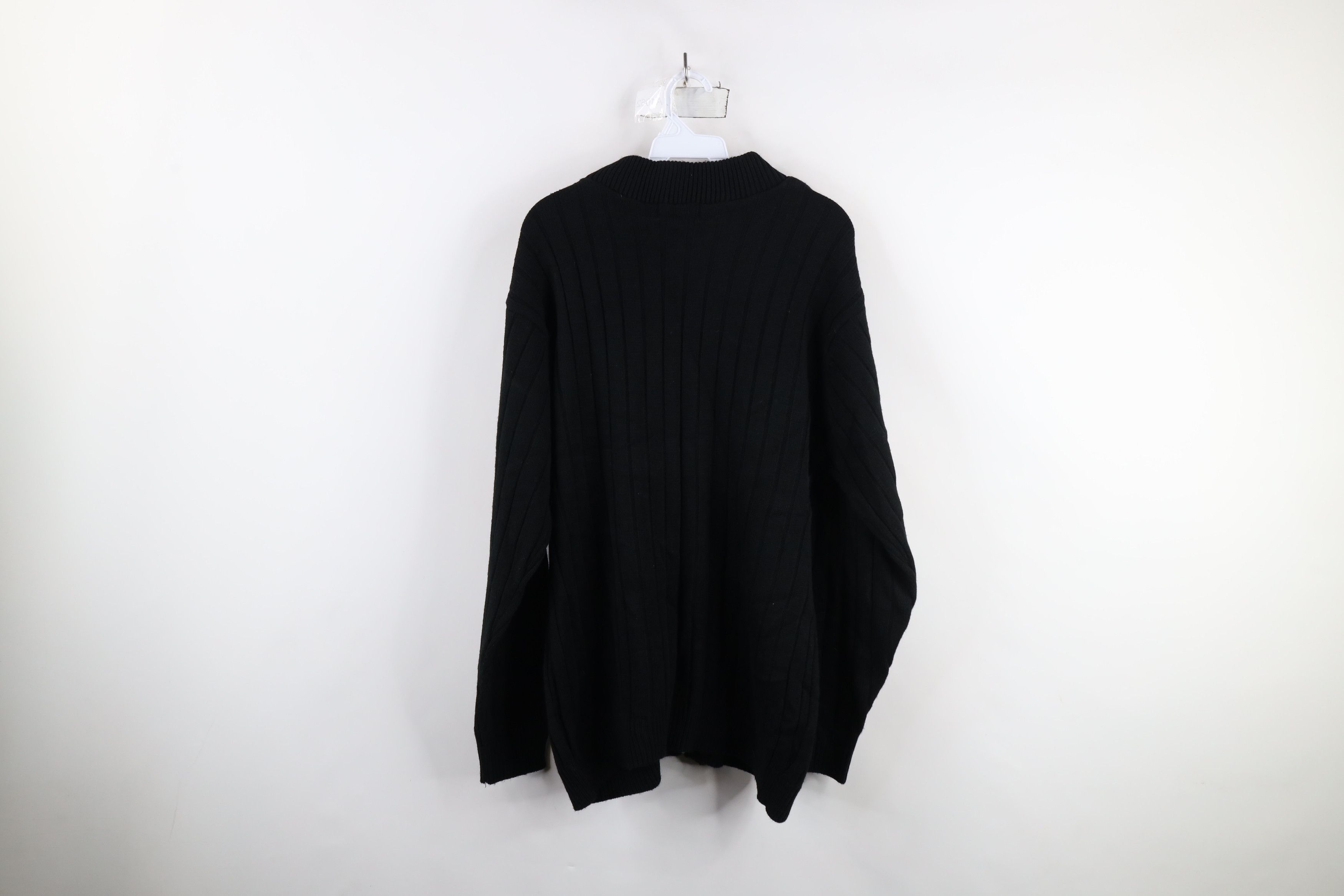 Vintage Vintage 90s Streetwear Ribbed Knit Full Zip Cardigan Sweater Size US L / EU 52-54 / 3 - 11 Thumbnail