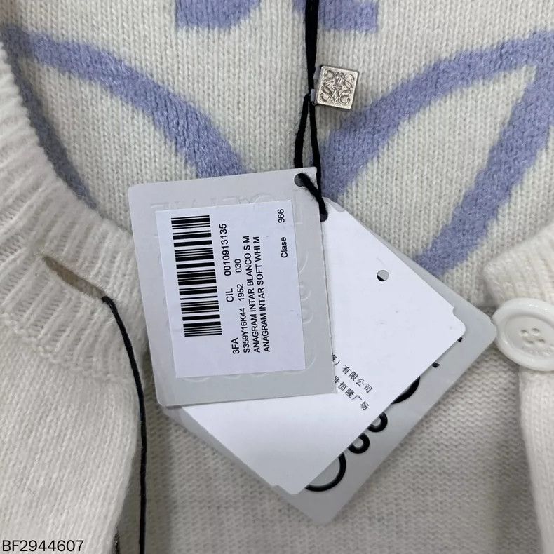 Loewe LOEWE Embroidered logo single row knit cardigan Size M / US 6-8 / IT 42-44 - 6 Thumbnail