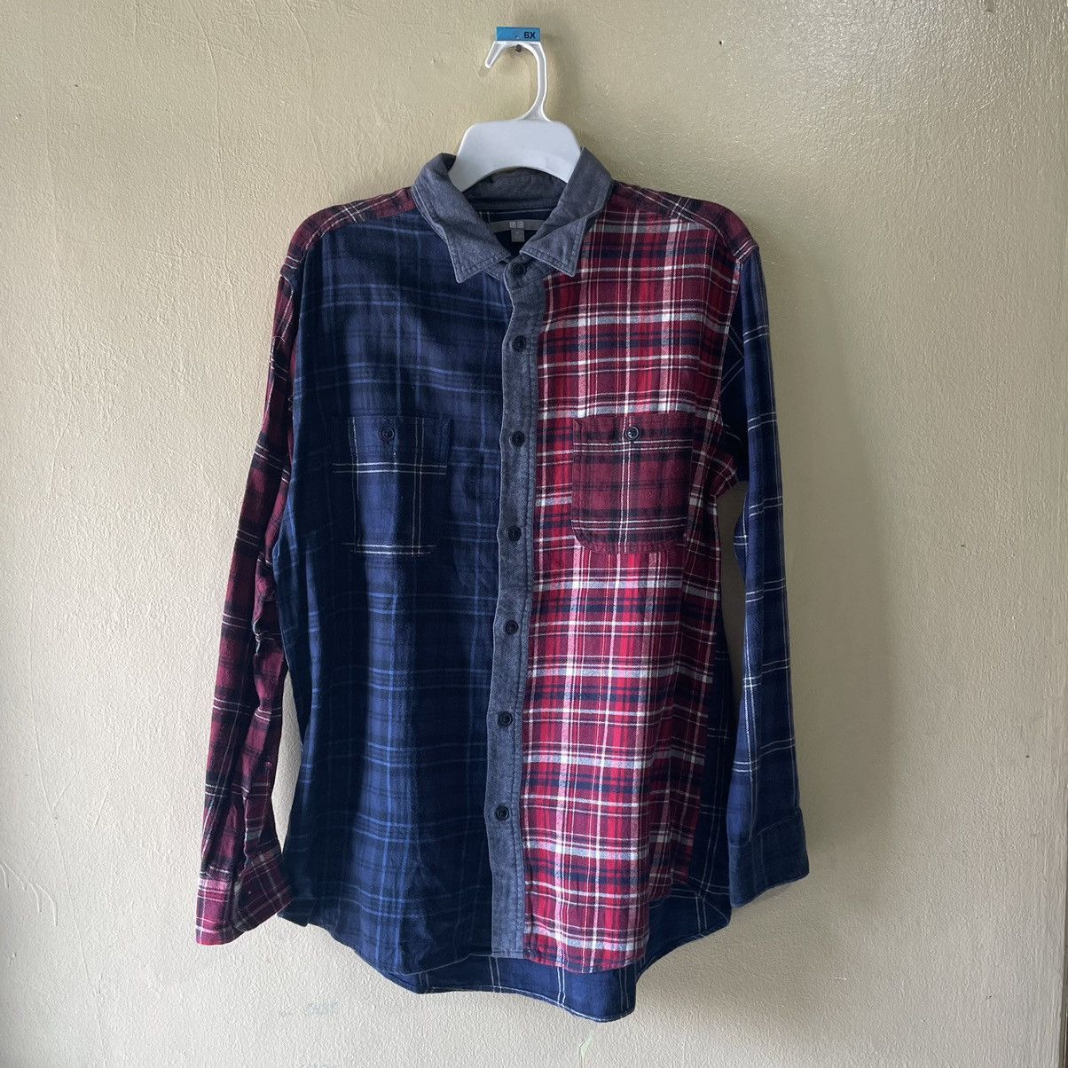 Uniqlo Uniqlo Patchwork Flannel Shirt Size US XL / EU 56 / 4 - 1 Thumbnail