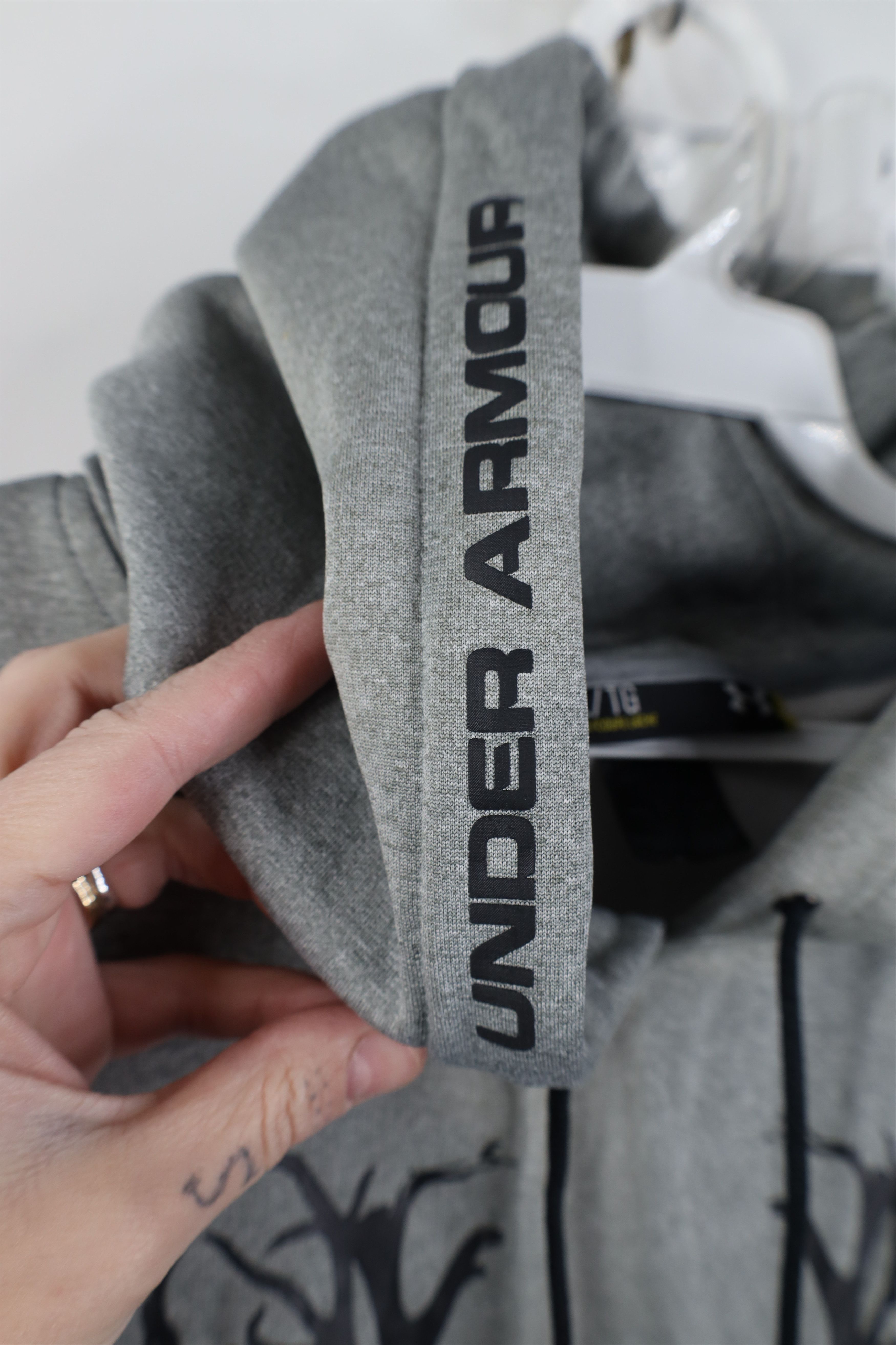 Under Armour Under Armour Hunting Antler Big Logo Hoodie Sweatshirt Gray Size US XL / EU 56 / 4 - 4 Thumbnail