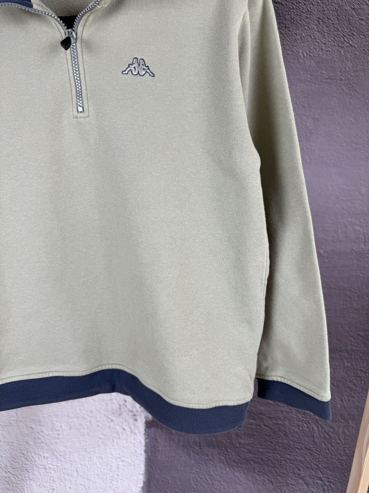 Kappa × Vintage Kappa vintage 90s grey half zip pullover sweater size YXL Size US XS / EU 42 / 0 - 4 Thumbnail