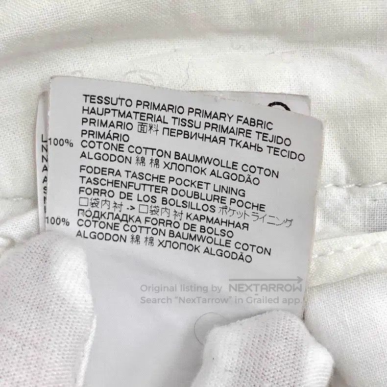 Maison Margiela Maison Margiela White logo cotton casual trousers Size 26" / US 2 / IT 38 - 9 Thumbnail