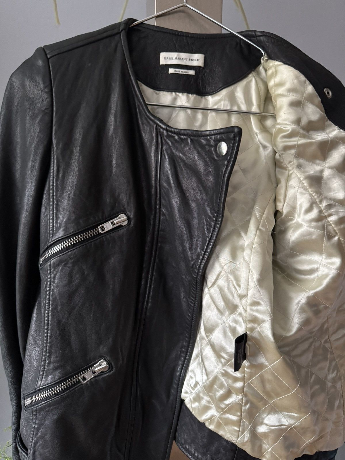 Isabel Marant Etoile Isabel Marant Etoile Black Leather Moto Jacket 36 US/4 Size XS / US 0-2 / IT 36-38 - 8 Thumbnail