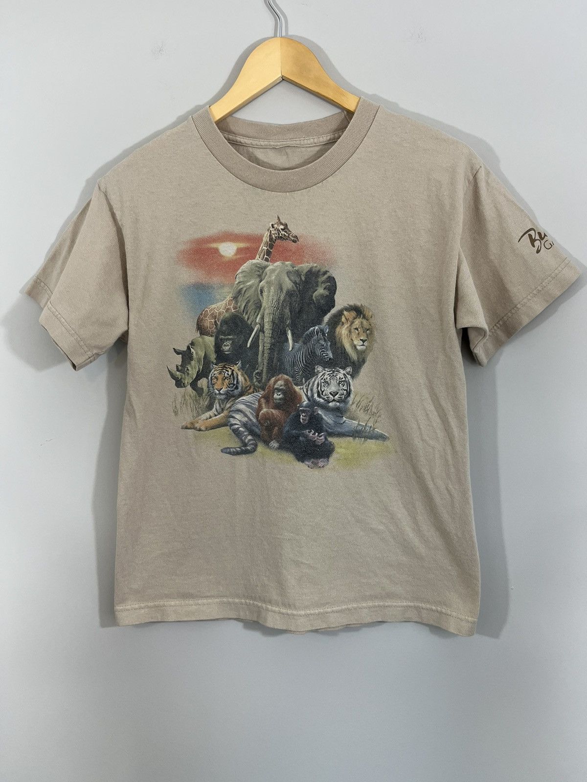 Vintage Animal Kingdom Faded Distressed Tee Size US S / EU 44-46 / 1 - 1 Thumbnail