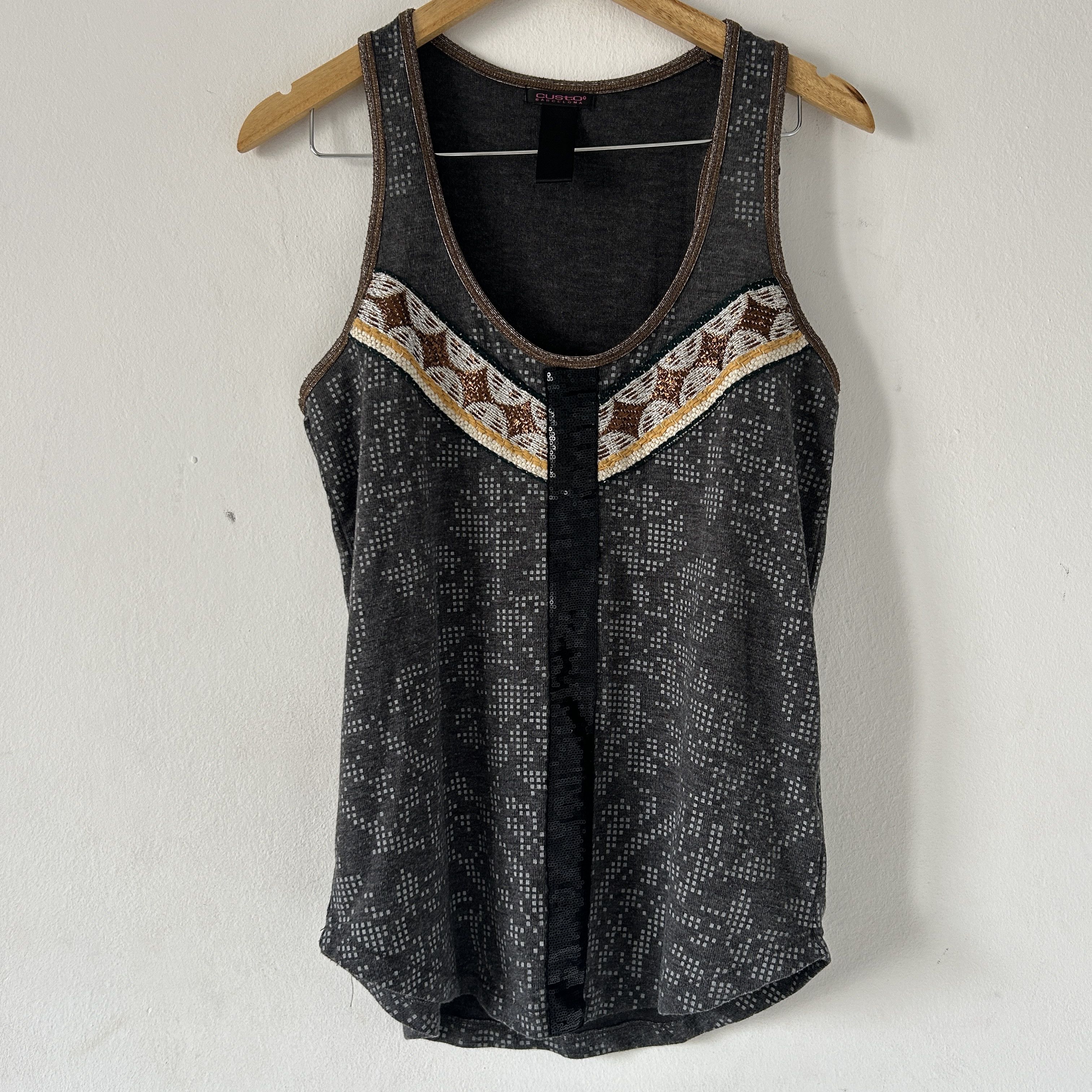 Custo Barcelona Custo Barcelona y2k knit tank top with sequin trim Size M / US 6-8 / IT 42-44 - 7 Thumbnail