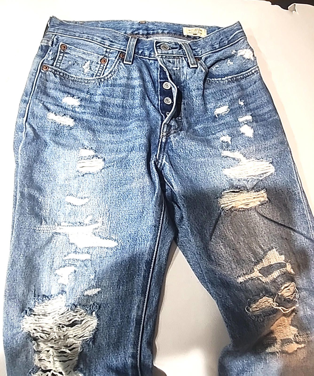 Levi's Levi’s 501 150th Anniversary Distressed Blue Jeans 28x32 Size US 28 / EU 44 - 9 Thumbnail