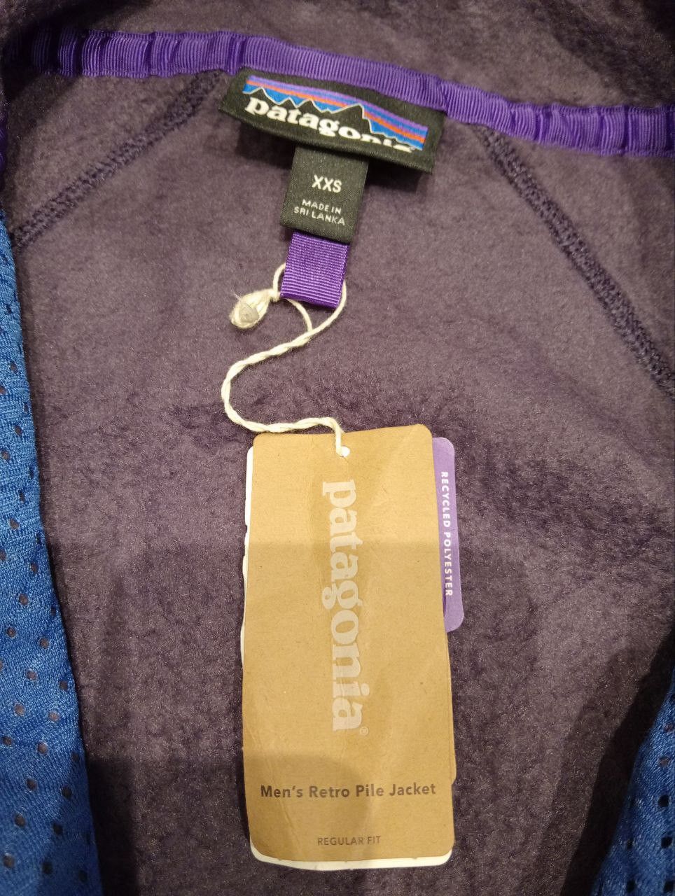 Patagonia PATAGONIA MEN'S PITON PURPLE RETRO PILE JACKET - REGULAR FIT Size US XXS / EU 40 - 9 Thumbnail