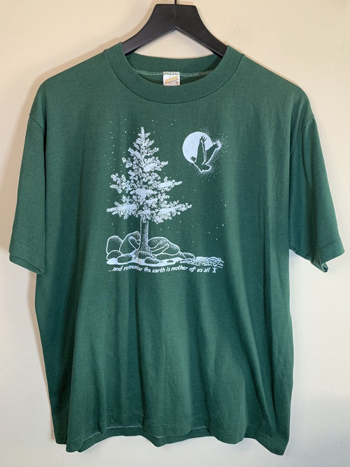Vintage RARE* Vintage 70s Earth Mother Of Us All Single Stitch Shirt Size US XL / EU 56 / 4 - 1 Thumbnail