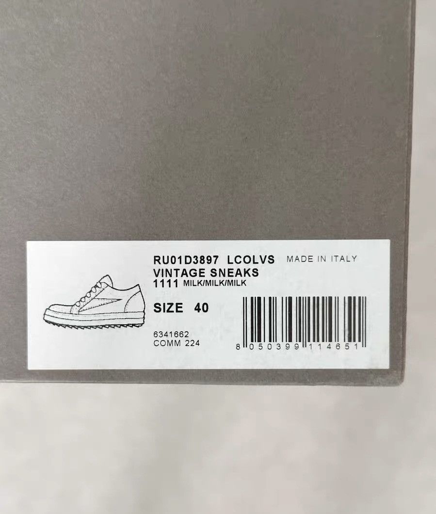 Rick Owens Rick Owens mainline white glossy Vans-inspired new style Size US 7 / EU 40 - 9 Thumbnail