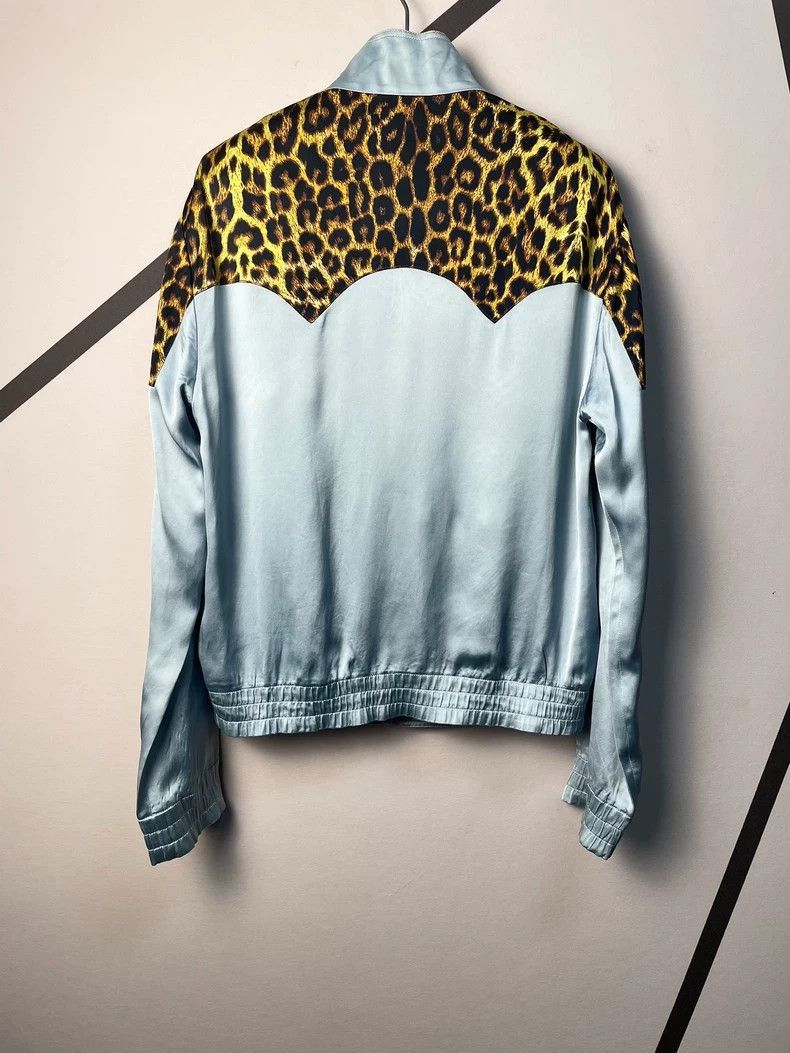 Saint Laurent Paris Saint Laurent Paris Leopard print spliced silk jacket-2506 Size US M / EU 48-50 / 2 - 2 Thumbnail