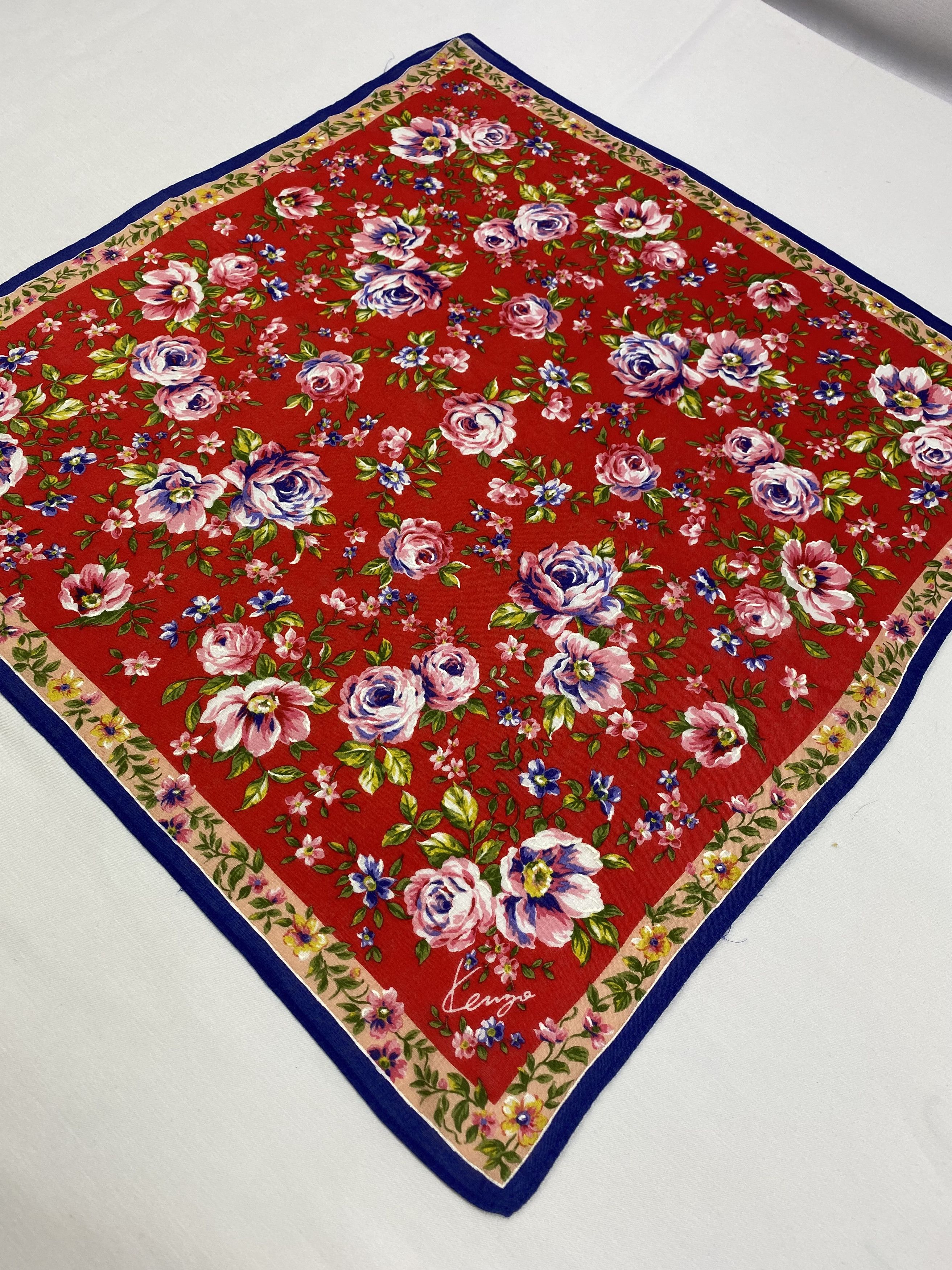 Kenzo × Vintage Kenzo Handkerchief / Bandana / Neckerchief Size ONE SIZE - 4 Thumbnail