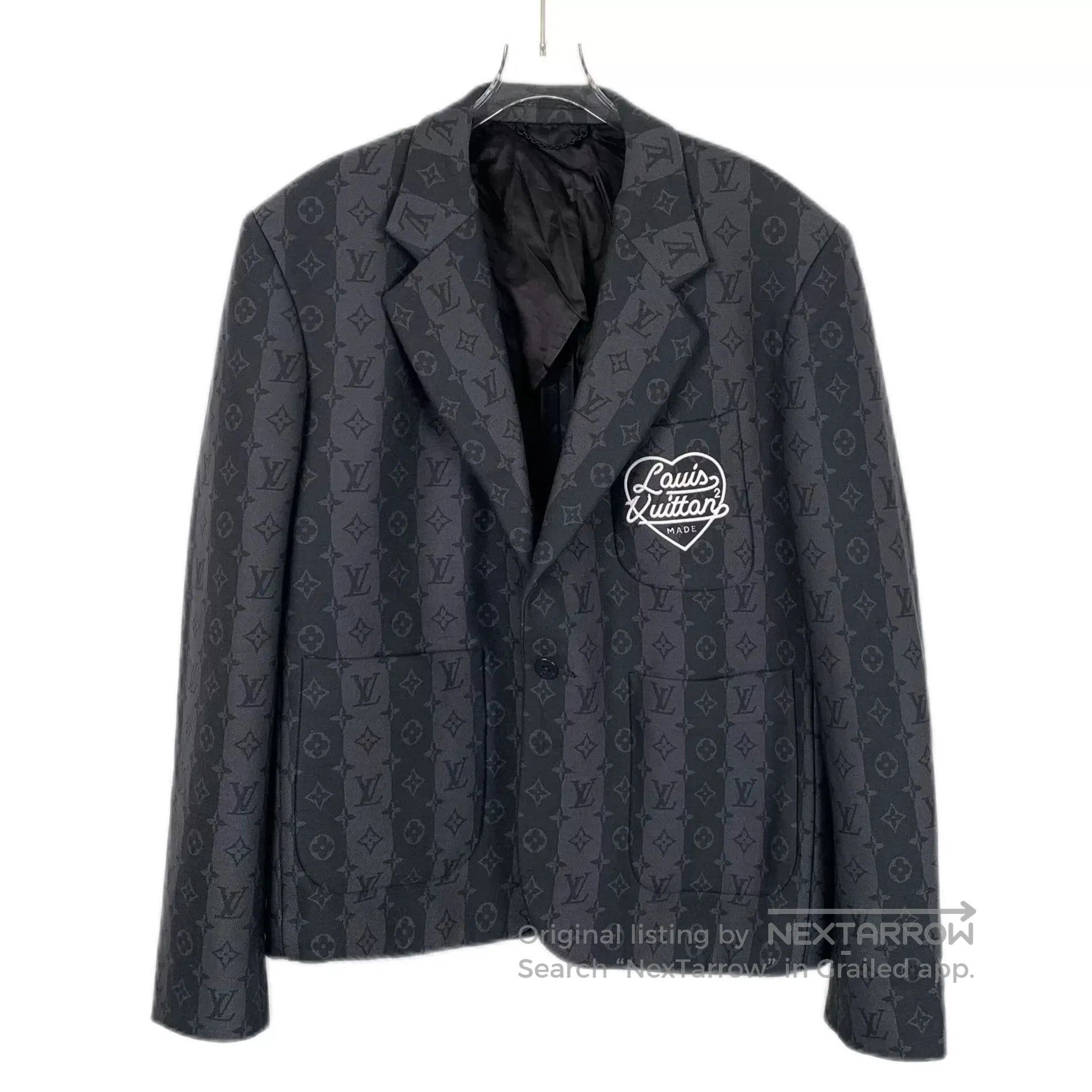 Louis Vuitton louis vuitton gray logo wool blazer jacket. Size US L / EU 52-54 / 3 - 1 Thumbnail