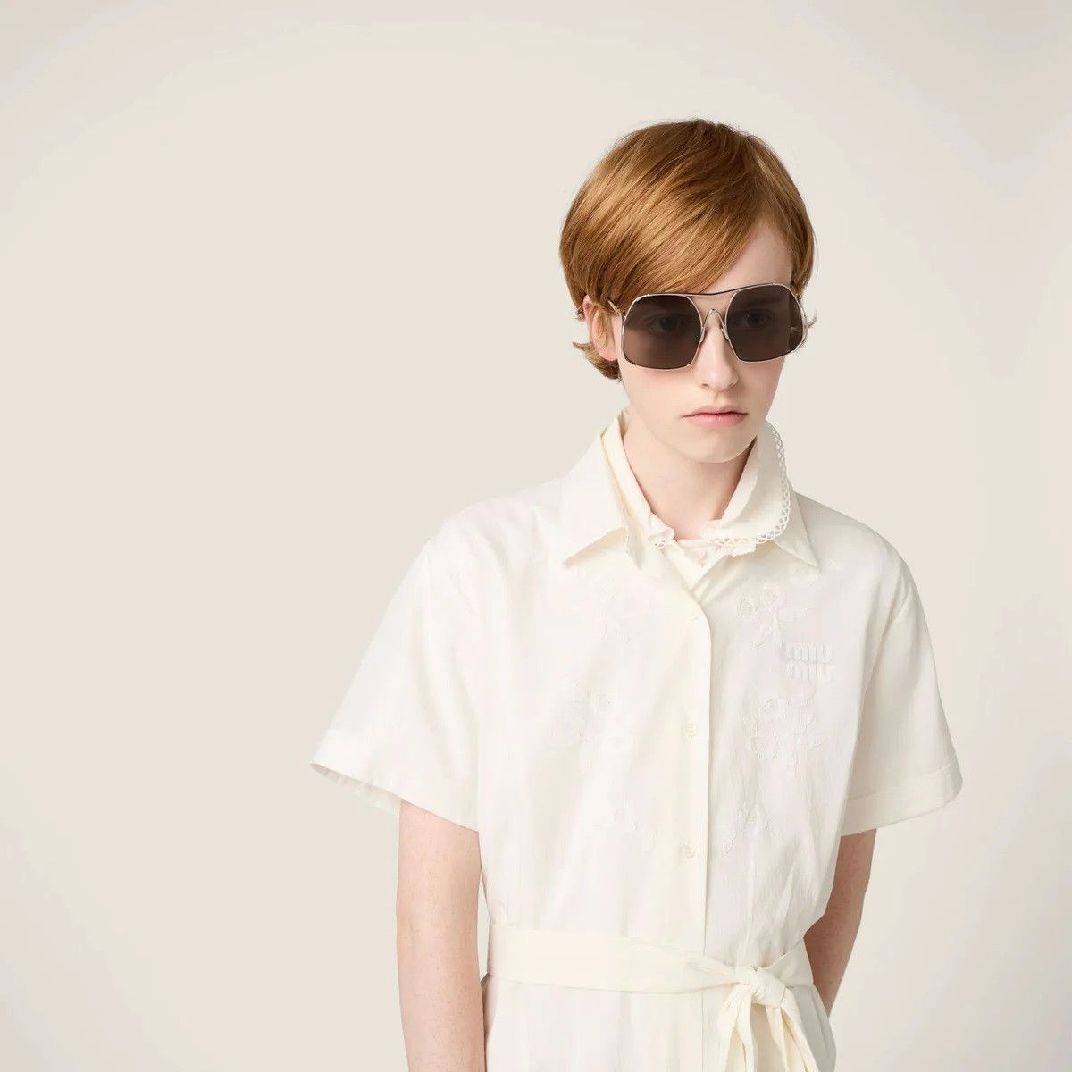 Miu Miu Miu Miu Women Sunglasses Pilot MUA55S 1BC80Q NEW AUTHENTIC Size ONE SIZE - 10 Thumbnail