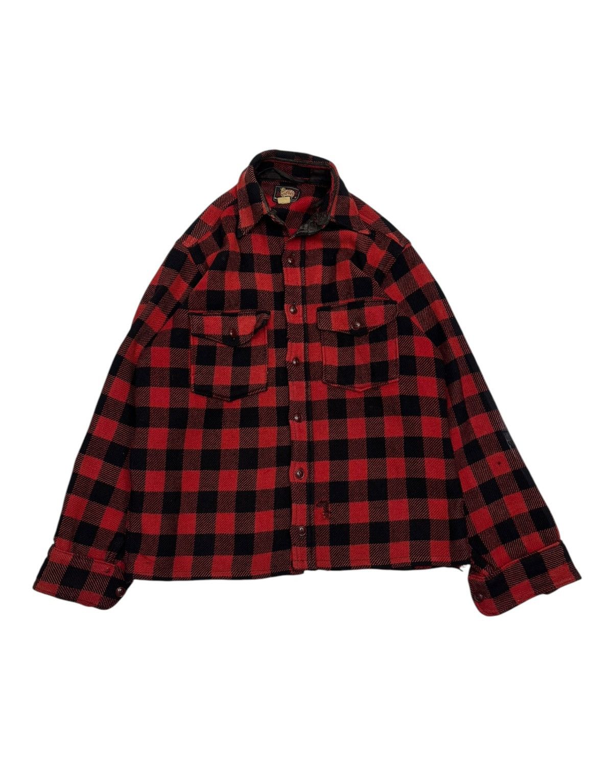 Woolrich Woolen Mills 🔥60/70s WOOLRICH WOOLEN MILLS CHECKERED WOOL FLANNEL Size US M / EU 48-50 / 2 - 5 Thumbnail