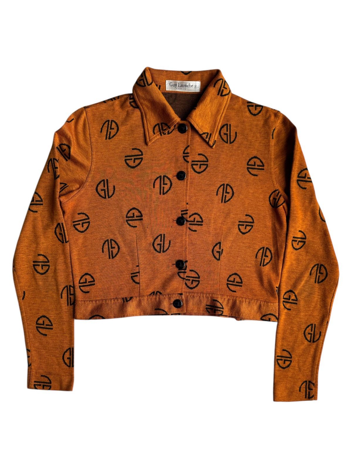 Guy Laroche VERY RARE VINTAGE KNITWEAR CROP TOP GUY LAROCHE MONOGRAM Size XS / US 0-2 / IT 36-38 - 1 Thumbnail