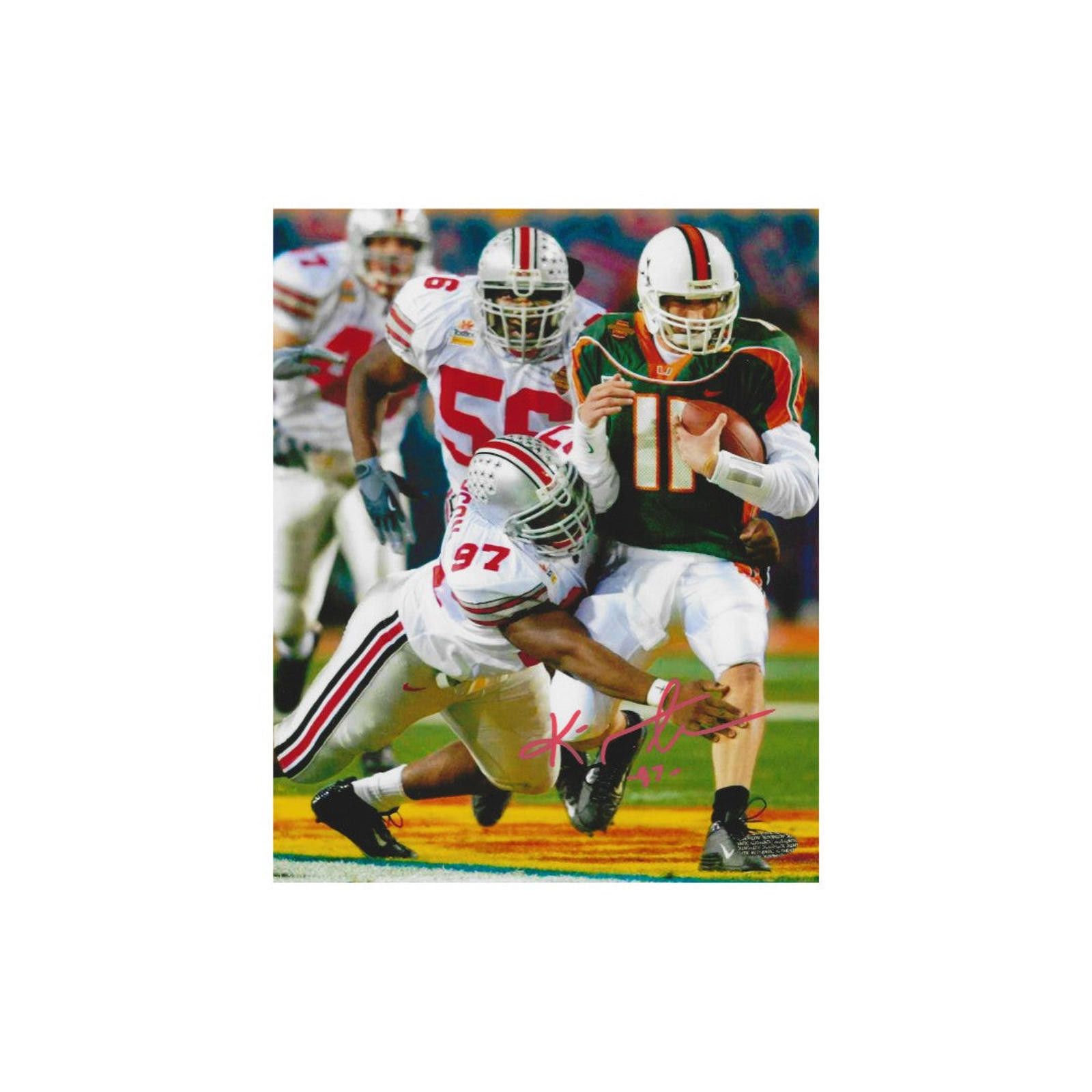Other Kenny Peterson AUTOGRAPHED 8X10 PHOTO COA OHIO State W/Frame Size ONE SIZE - 3 Thumbnail