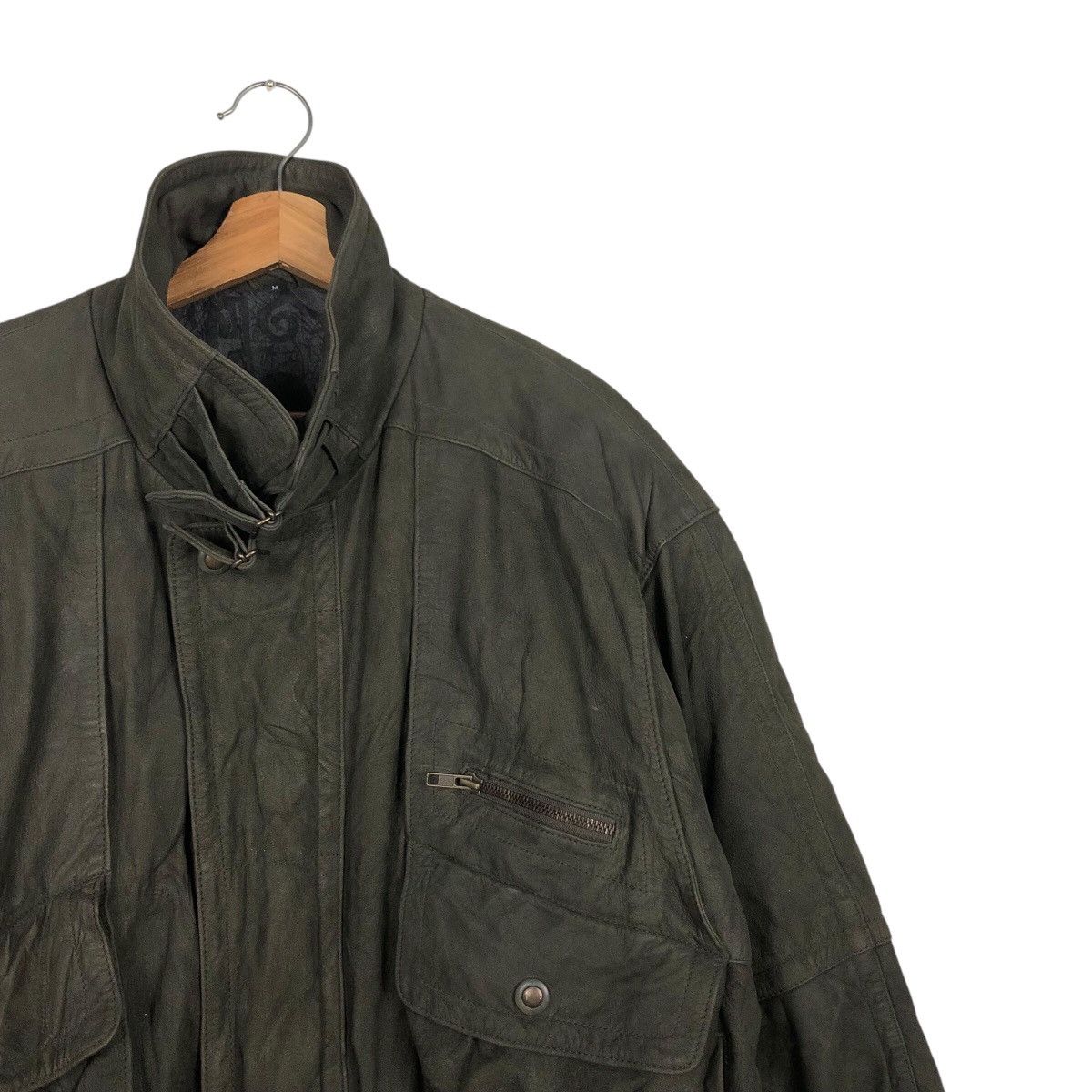 Japanese Brand 📌Vintage Leather Jacket Blanket Unbranded Jpn Issey Miyake Size US M / EU 48-50 / 2 - 7 Thumbnail