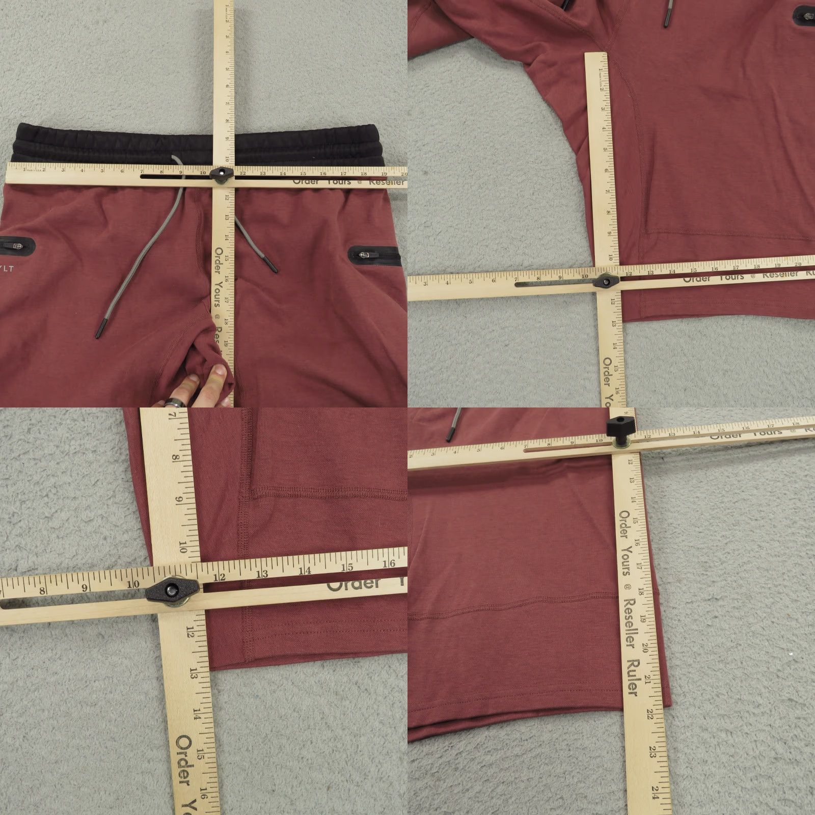 Vintage BYLT Shorts Men XXL Burgundy Premium Jogger Sweat 13" Training Shorts - 2XL, Red, Regular Size US 39 - 8 Thumbnail