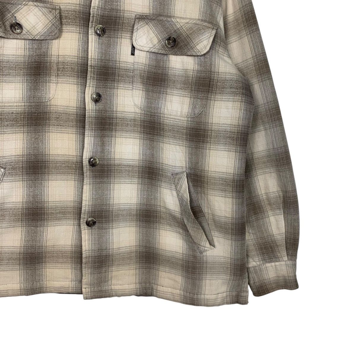 Vintage 90's SEA HOP Shadow Plaid 4 Pocket Flannel Jacket #2838-C128 Size US L / EU 52-54 / 3 - 6 Thumbnail