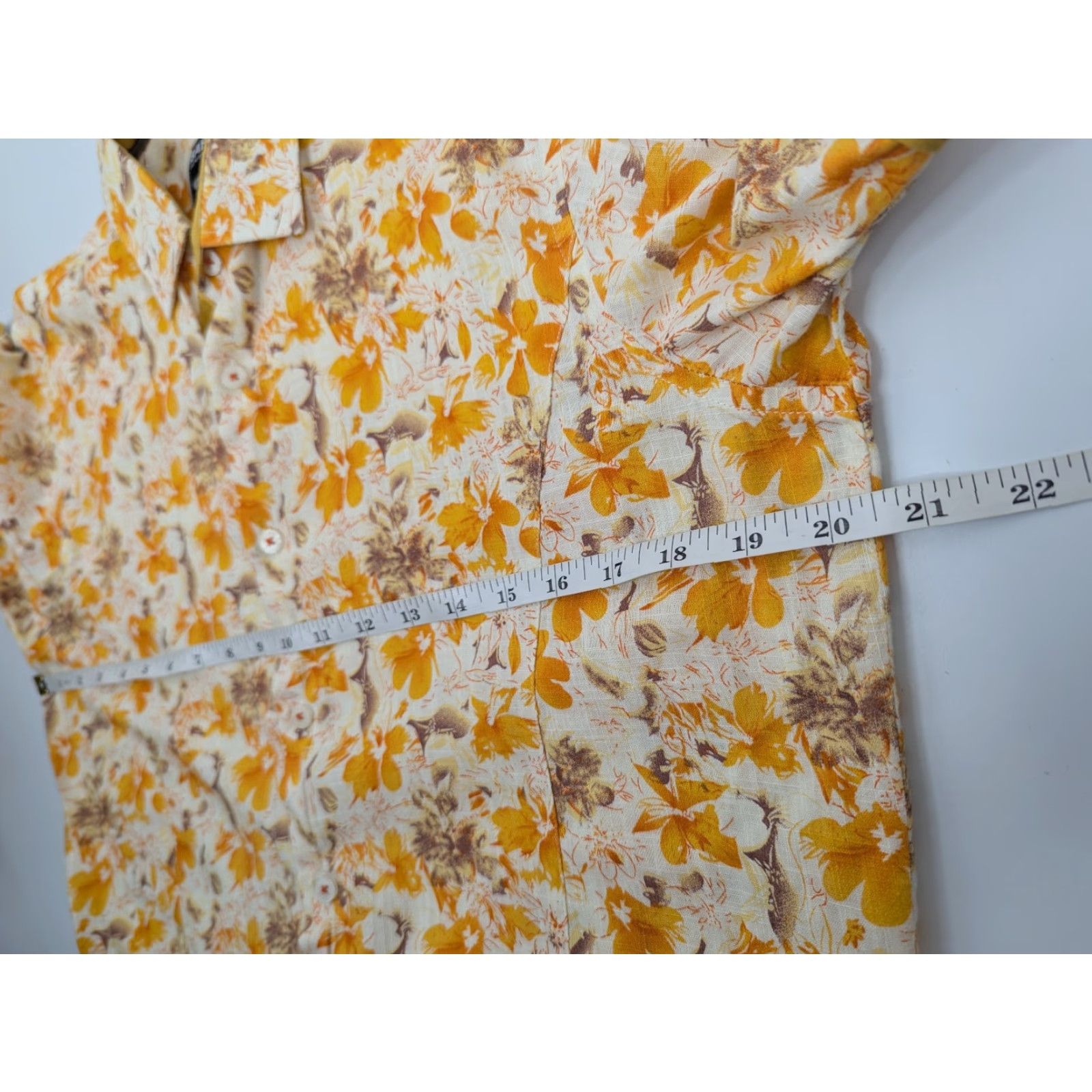 Vintage Barabas Floral Orange Button Shirt Mens M Short Sleeve Summer Cotton Shirt Size US M / EU 48-50 / 2 - 5 Thumbnail