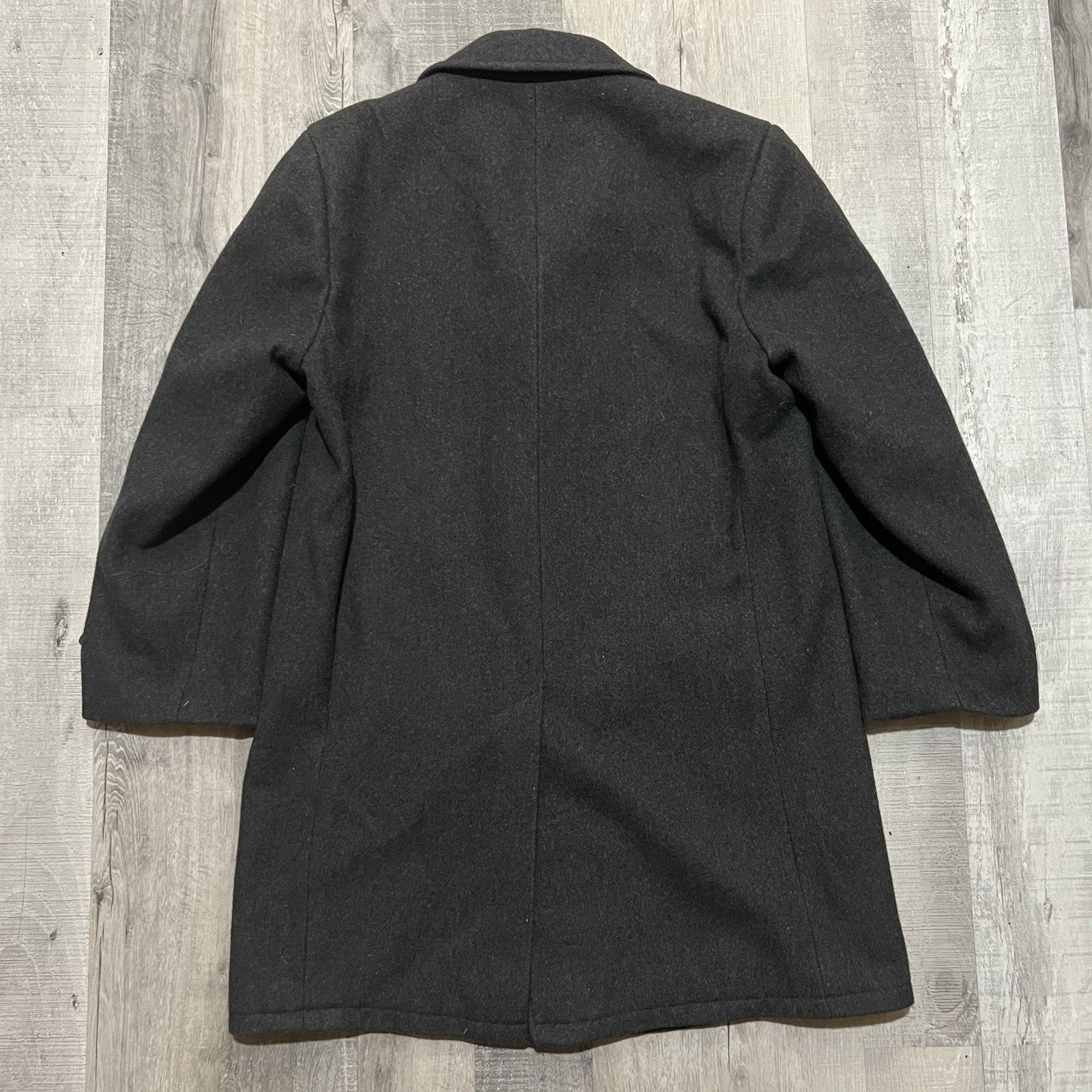 Vintage VTG Lakeland 100% Wool Coat Insulated Academia Pea Trench Size US L / EU 52-54 / 3 - 2 Thumbnail