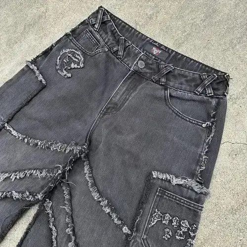 Designer × Japanese Brand × Jean Hip Hop Oversized Baggy Jeans Size US 33 - 3 Thumbnail