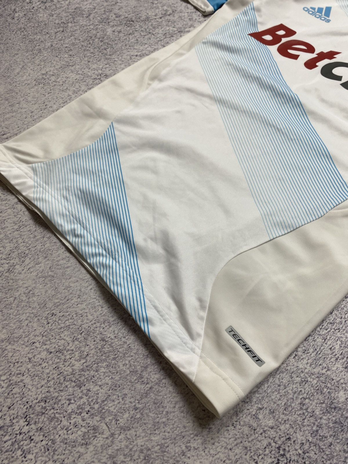 Adidas × Vintage Men’s Adidas Olympique Marseille 2011 home Jersey Techfit Size US L / EU 52-54 / 3 - 6 Thumbnail