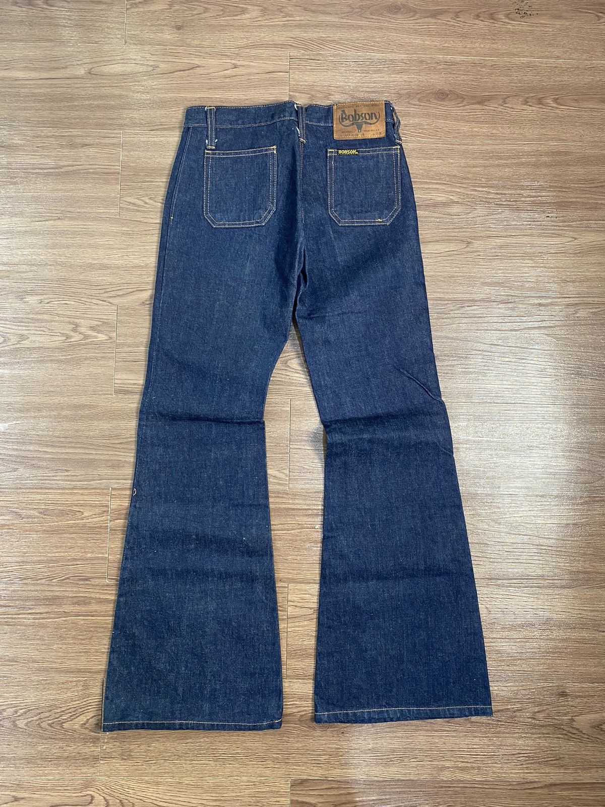 Vintage 70s 80s Super Flare Vintage Bobson Bush Pant Boot Cut Denim Size US 27 - 2 Thumbnail