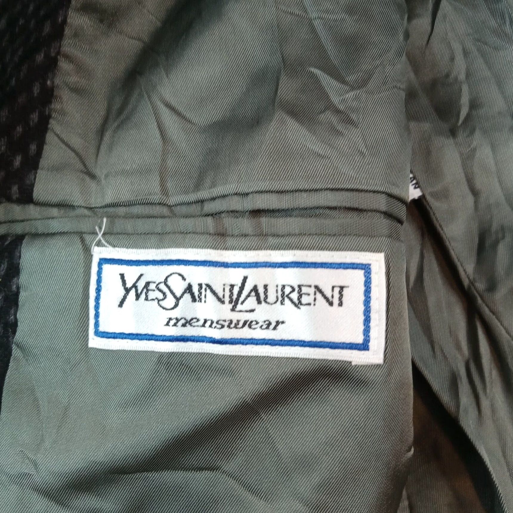 Yves Saint Laurent Yves Saint Laurent Blue Gray Tweed Blazer Mens 40 Regular Single Breasted Business Jacket Size 40R - 7 Thumbnail