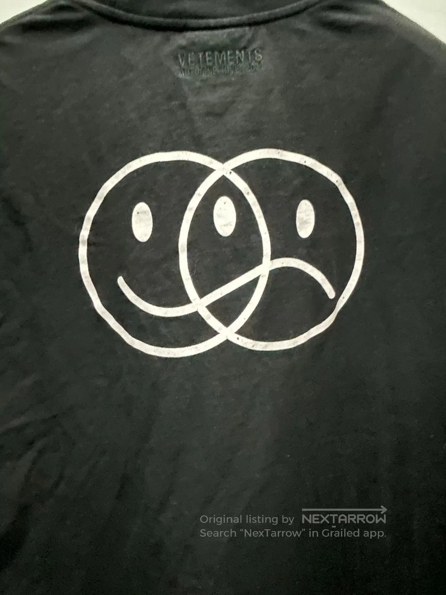 Vetements vetements black short sleeve smiley t. Size US S / EU 44-46 / 1 - 3 Thumbnail
