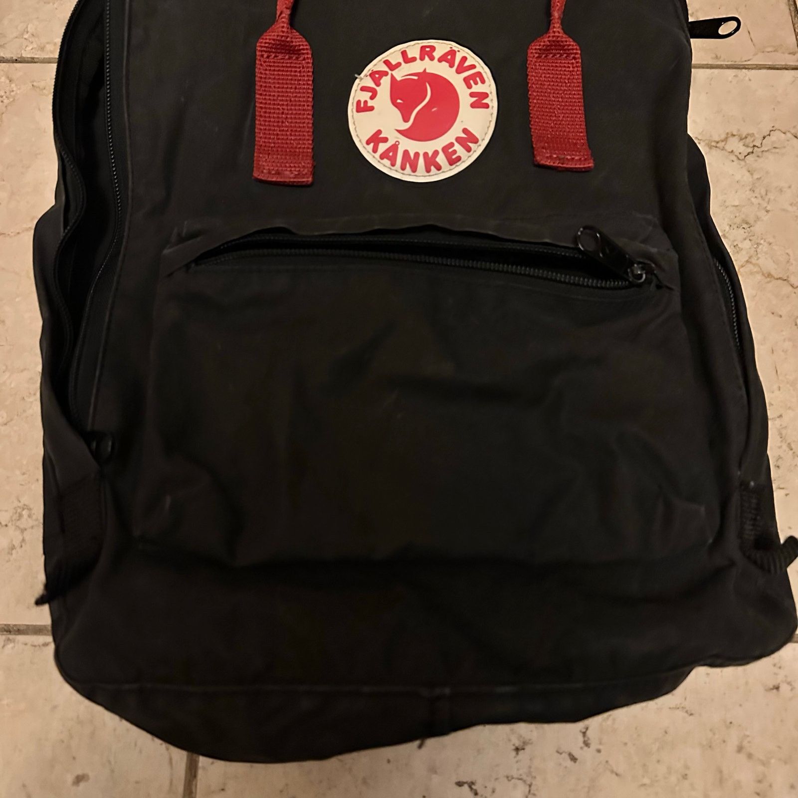 Fjallraven Fjallraven Kanken Classic Backpack Black Red Outdoor Camping Size ONE SIZE - 2 Thumbnail