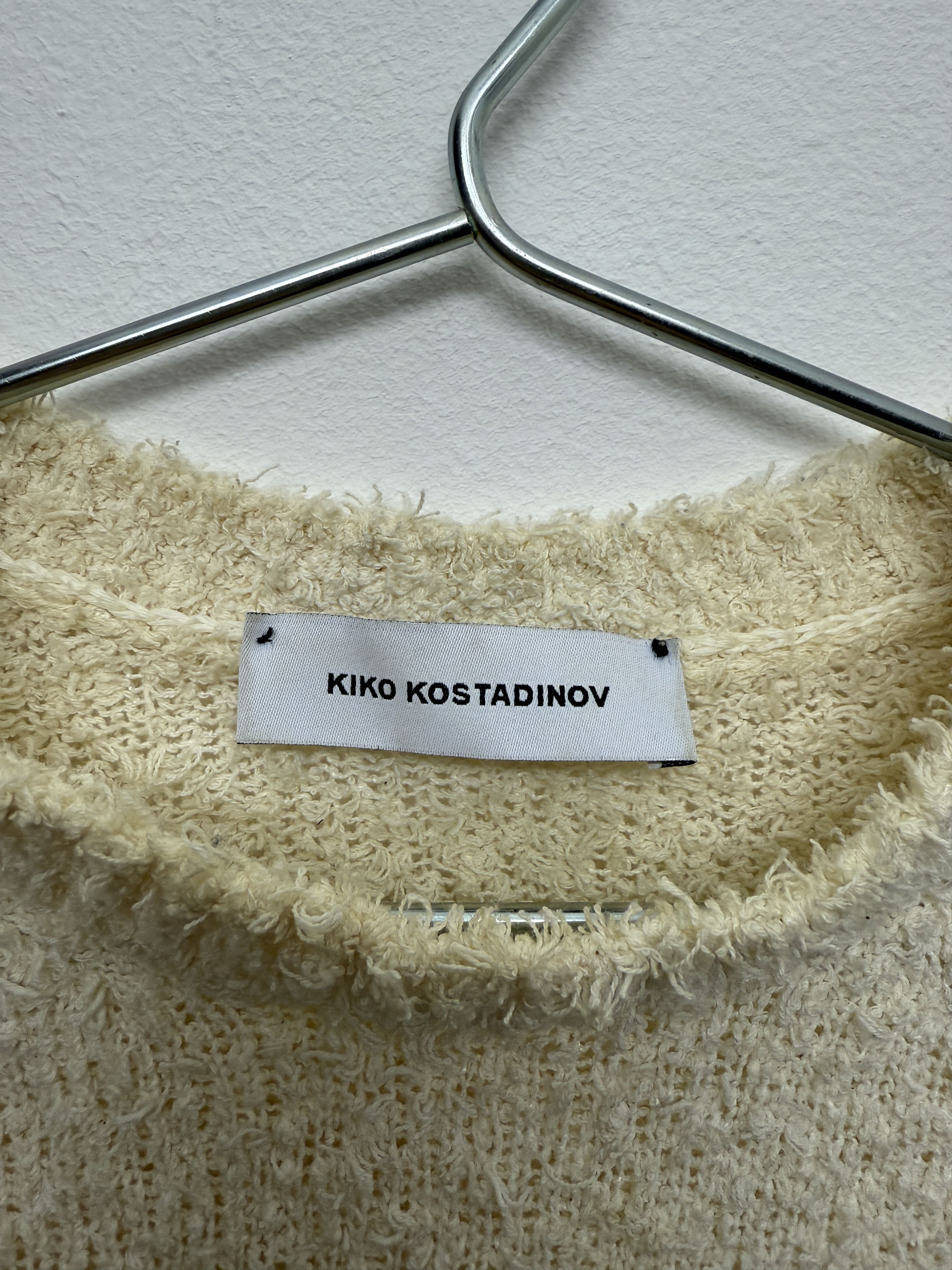 Kiko Kostadinov White Delva Sleeve Intarsia Knit Sweater Size US S / EU 44-46 / 1 - 3 Thumbnail