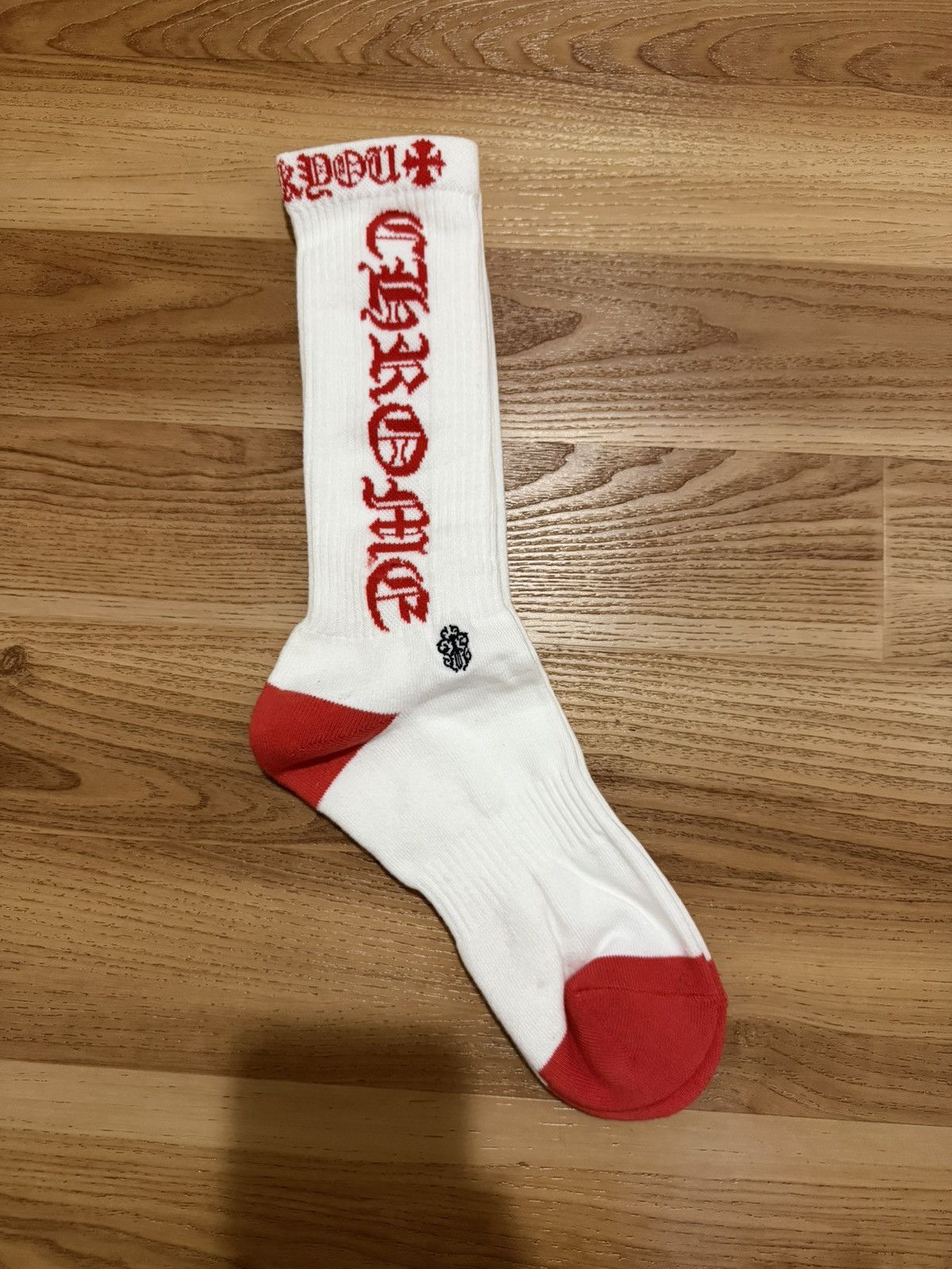 Chrome Hearts Chrome Heart White Stencil Socks | Grailed