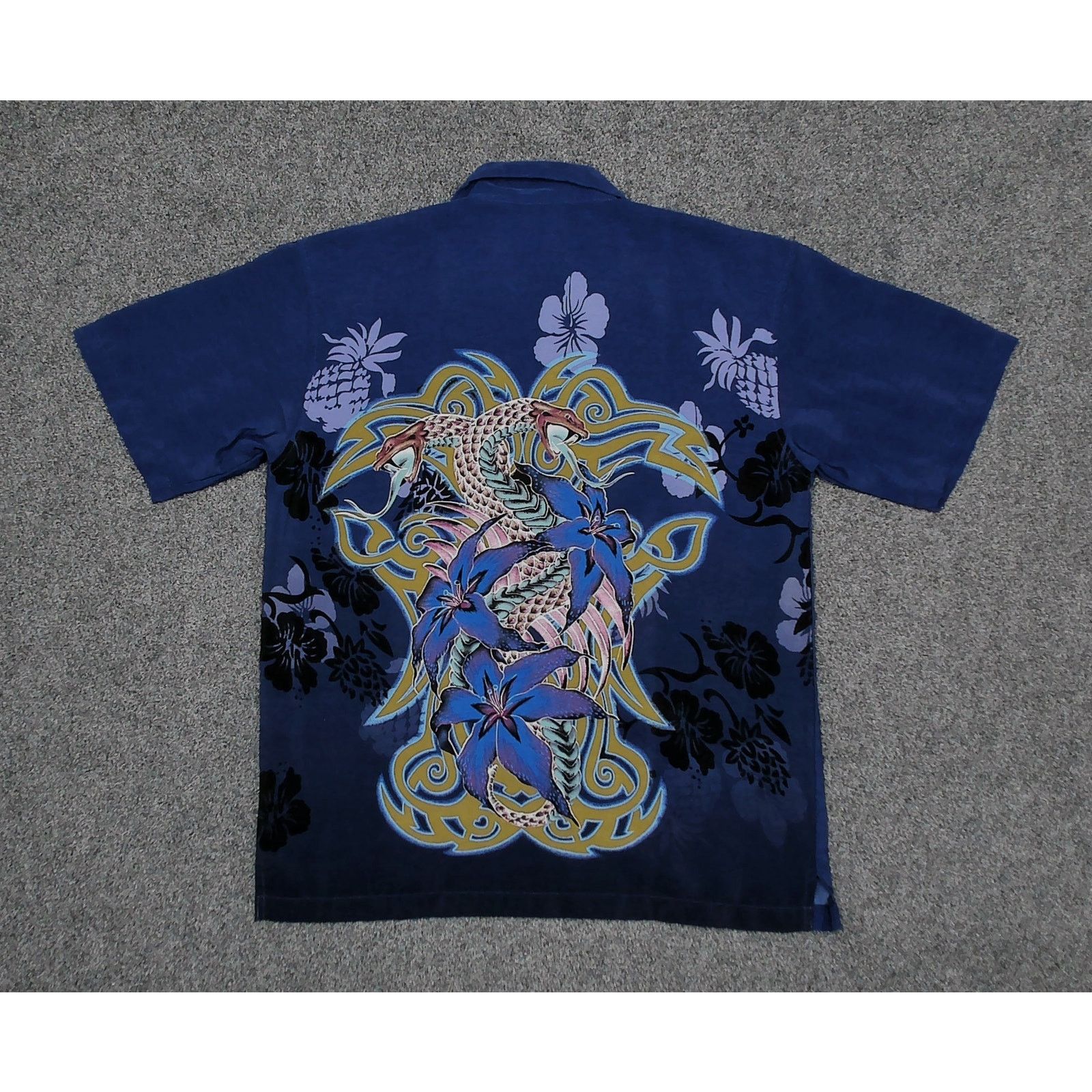 Vintage Wingo Vintage Y2K Boxy Tribal Snake Single Stitch Camp Shirt Size US M / EU 48-50 / 2 - 4 Thumbnail