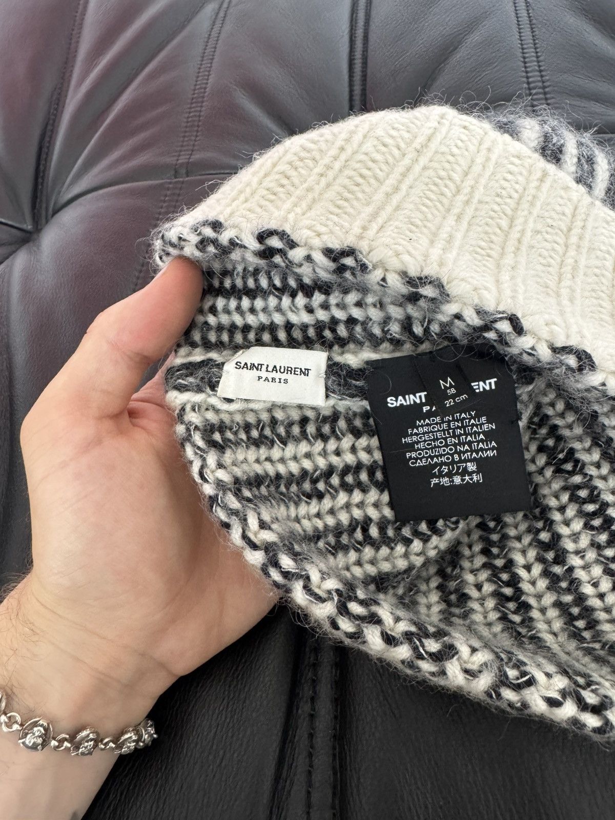 Saint Laurent Paris Saint Laurent Wool Beanie Alpaca Mohair Designer Luxury Size ONE SIZE - 3 Thumbnail