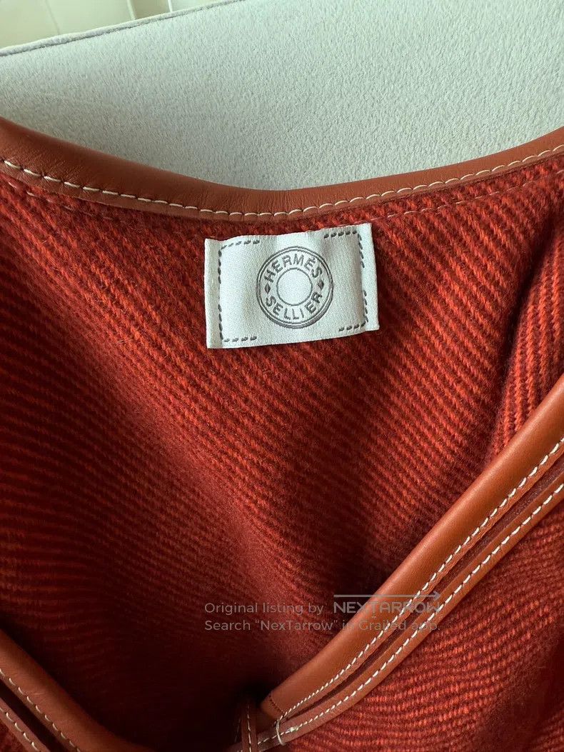 Hermes Hermes Horse riding cloak, red checkered, one size fits al Size ONE SIZE - 7 Thumbnail