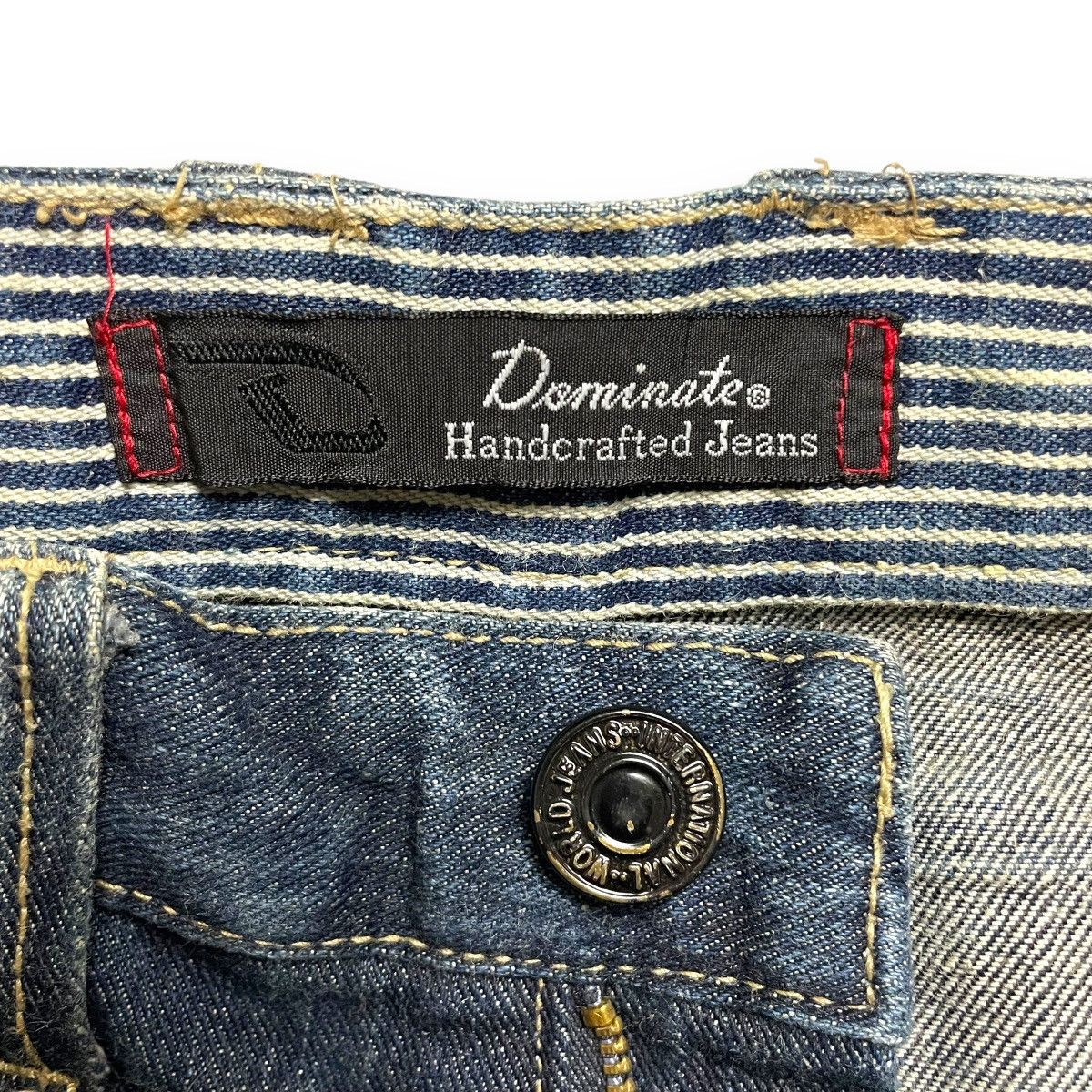 If Six Was Nine × Japanese Brand × Le Grande Bleu (L.G.B.) 🇯🇵 DOMINATED HANDCRAFTED DOUBLE WAIST DISTRESSED DENIM PANTS Size US 30 / EU 46 - 8 Thumbnail
