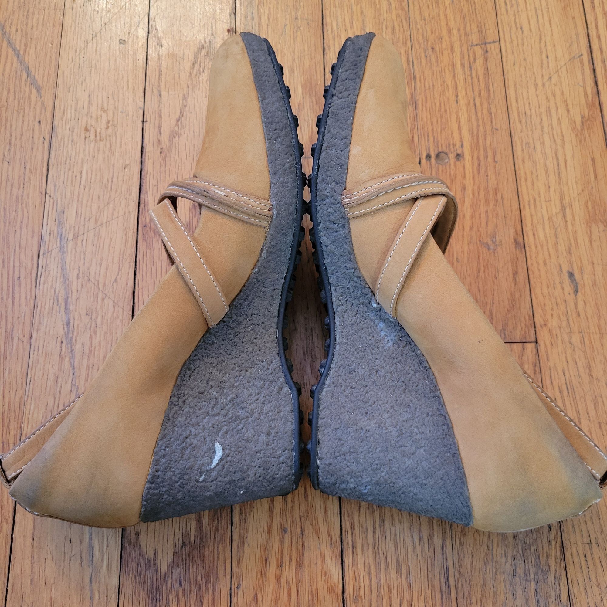 Timberland Timberland Leather Mary Jane Shoes 7.5M Beige Wedge Size US 7.5 / IT 37.5 - 5 Thumbnail