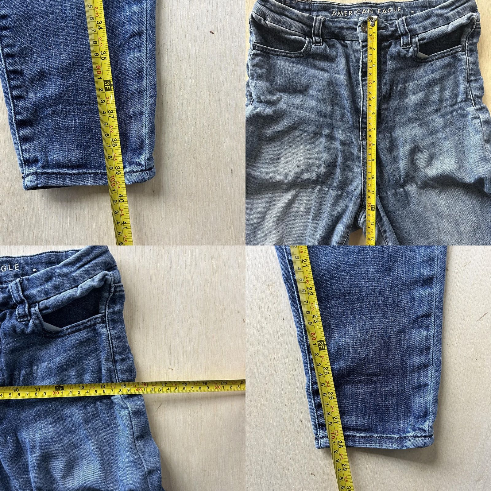 American Eagle Outfitters American Eagle Outfitters Skinny Jeans Womens 8 Blue Distressed Stretch Denim Size 30" / US 8 / IT 44 - 8 Thumbnail