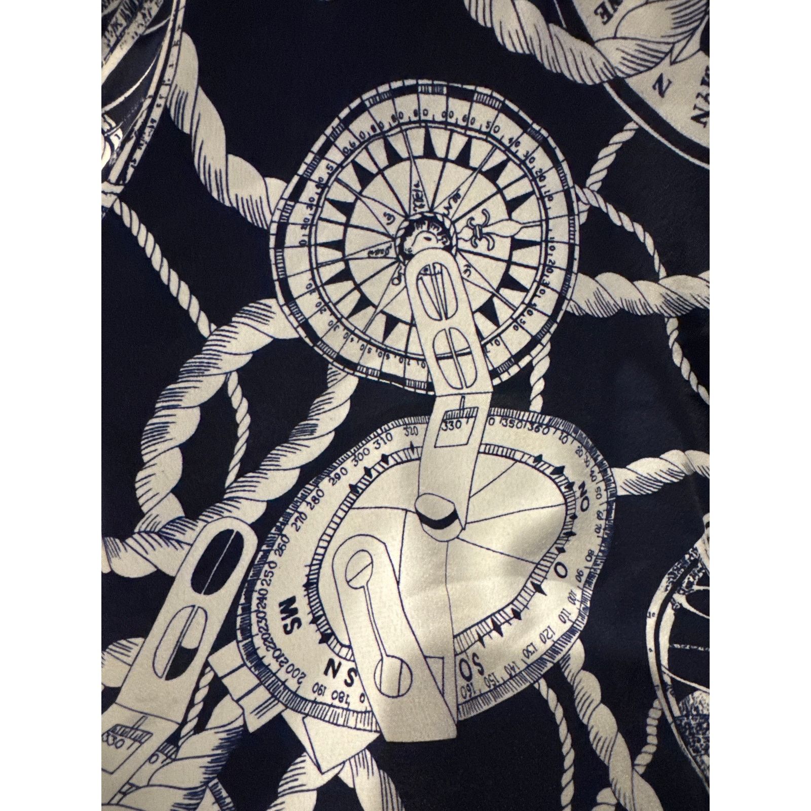 Vintage Vtg Liz Moody nautical silk quilt jacket navy white large Size L / US 10 / IT 46 - 7 Thumbnail