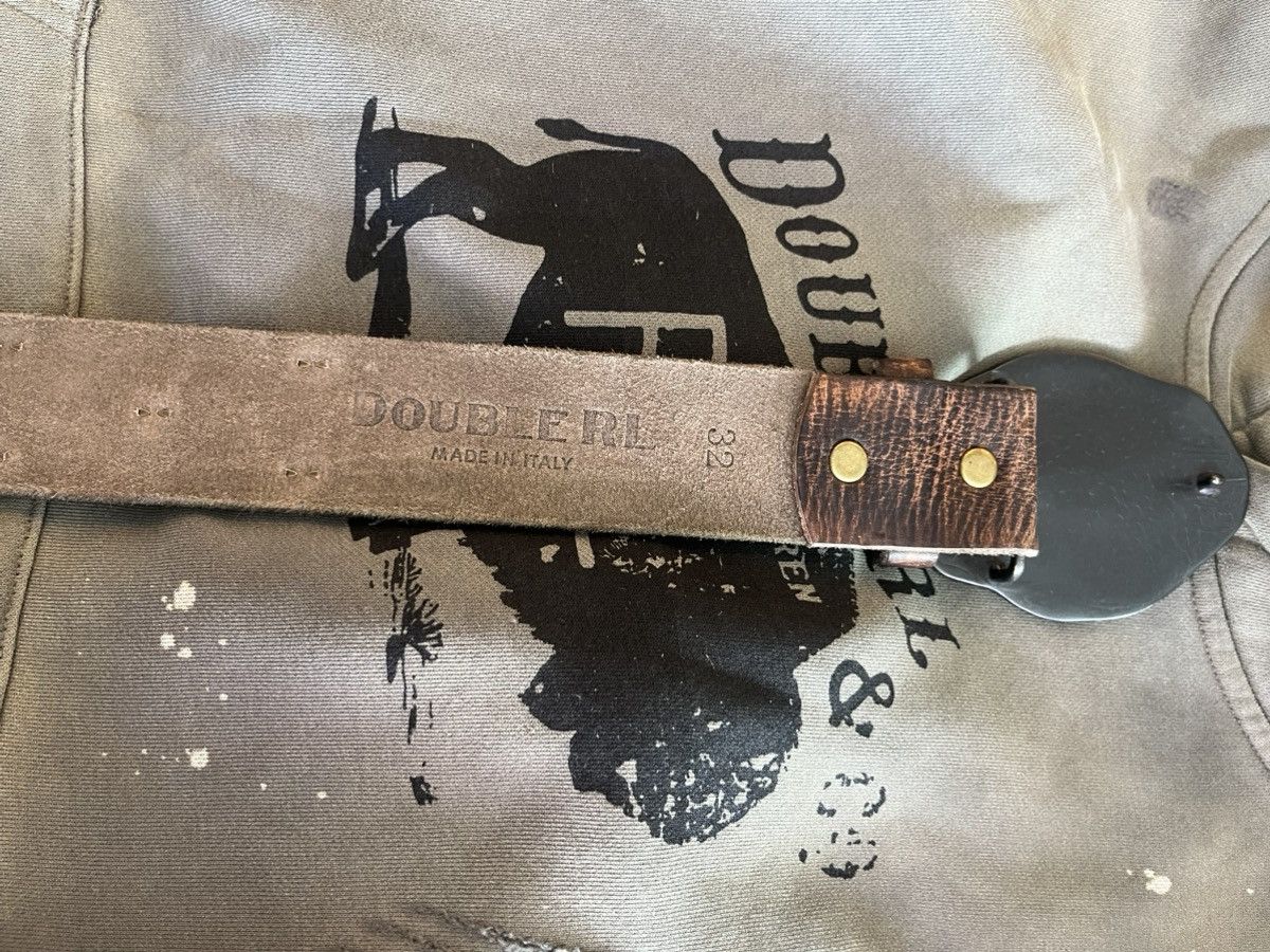RRL Ralph Lauren RRL BUCKLE BELT BIG LOGO Size 32 - 8 Thumbnail