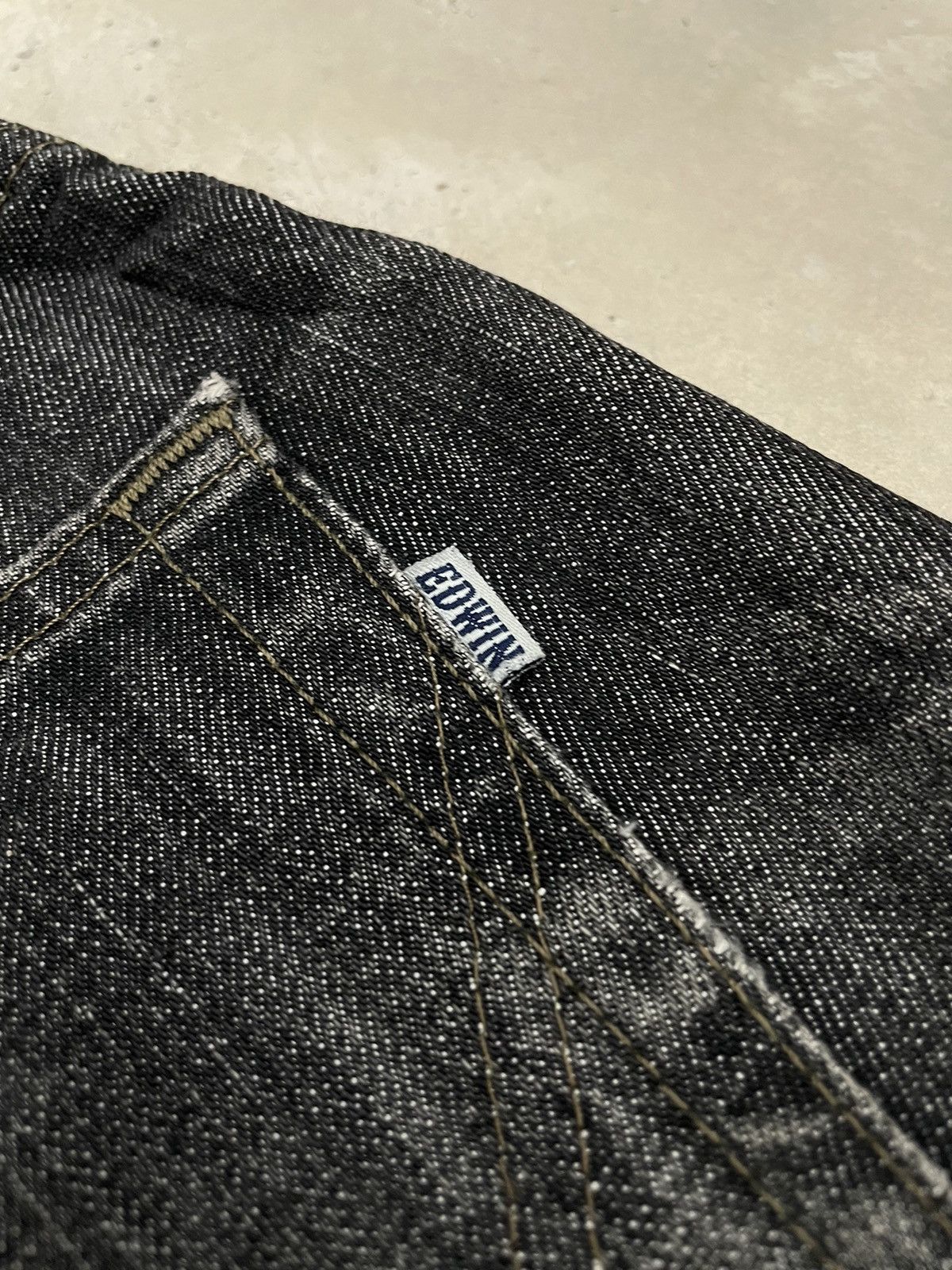 Edwin × Japanese Brand Edwin 403 International Basic Black Washed Distressed Denim Size US 32 / EU 48 - 19 Thumbnail