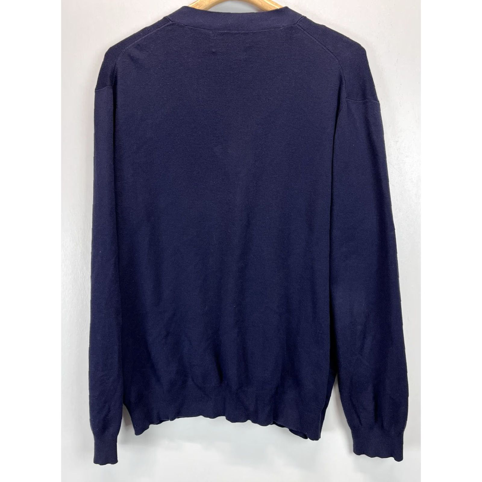 Polo Ralph Lauren VINTAGE Polo Ralph Lauren Cardigan Sweater Shirt Men XL Navy 100% Cotton Pima GUC Size US XL / EU 56 / 4 - 2 Thumbnail
