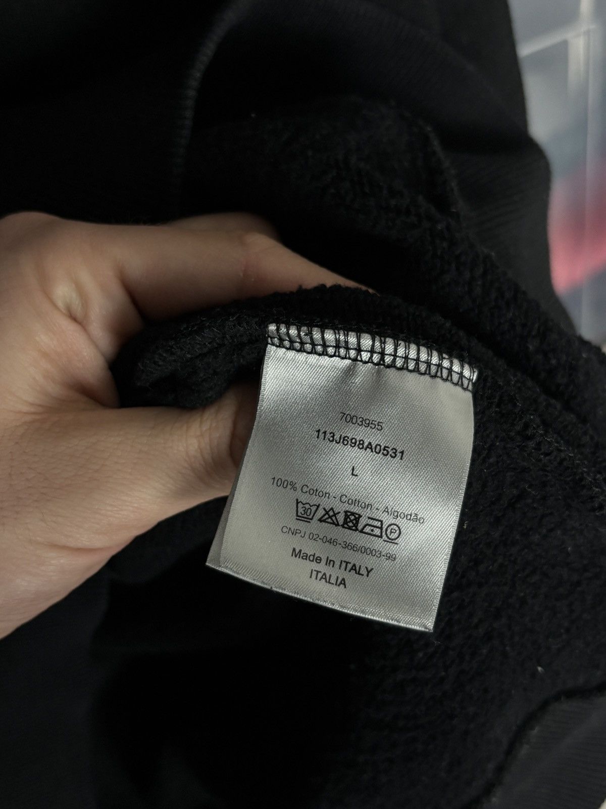 Dior Dior CD Black Oversized Hoodie Sweatshirt Size US L / EU 52-54 / 3 - 11 Thumbnail
