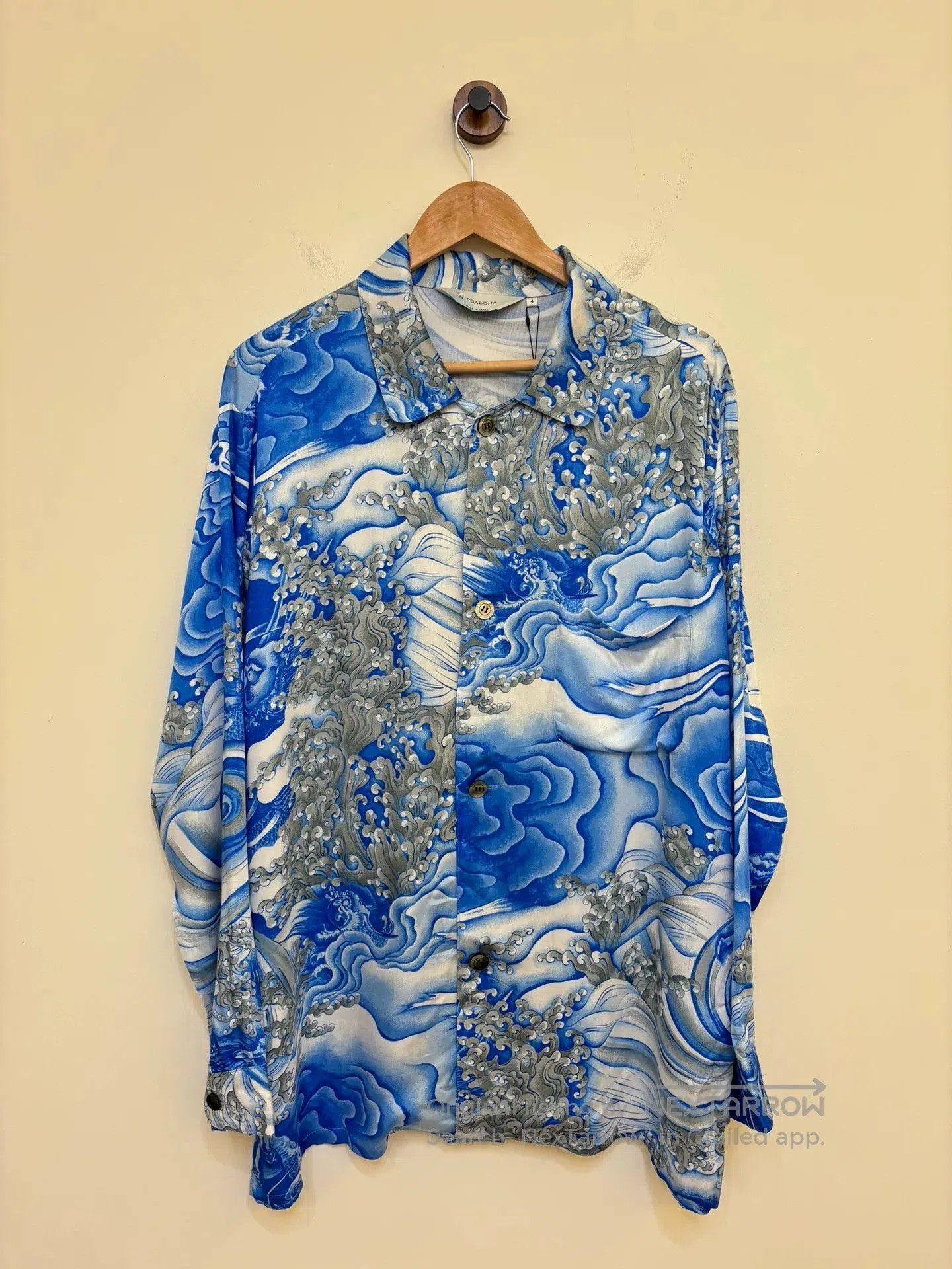 Alo nipoaloha Cloud Pattern Aloha Shirt. Size US XL / EU 56 / 4 - 3 Thumbnail