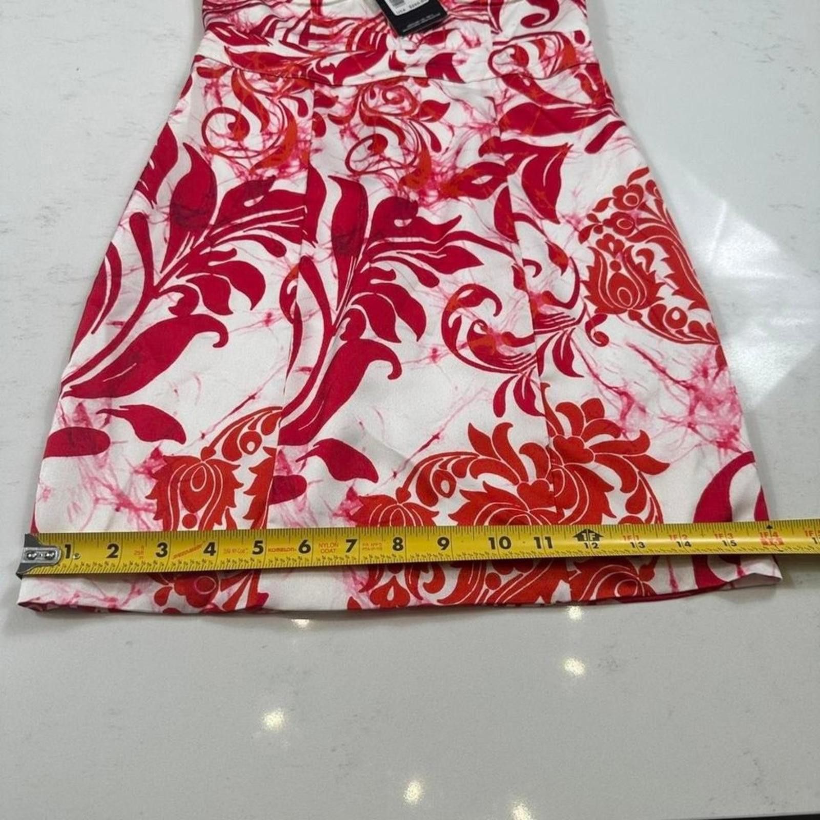 Georges Marciano NWT Marciano Batik Scroll Pencil Dress 0 Womens Floral Zip Size S / US 4 / IT 40 - 7 Thumbnail